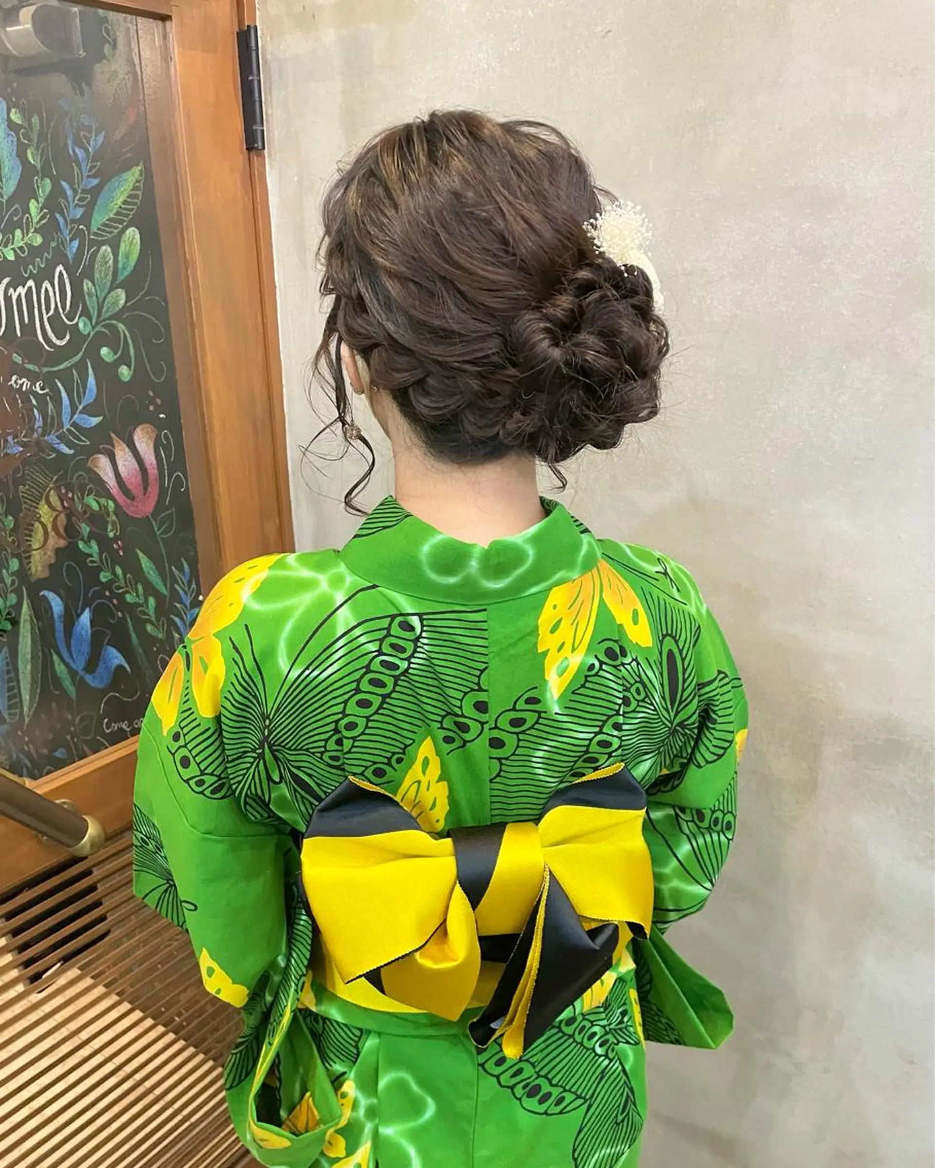 ロング ヘアアレンジ 着付け 【ピンク/韓国ヘア/ ヘアセット】亜海のヘアスタイル