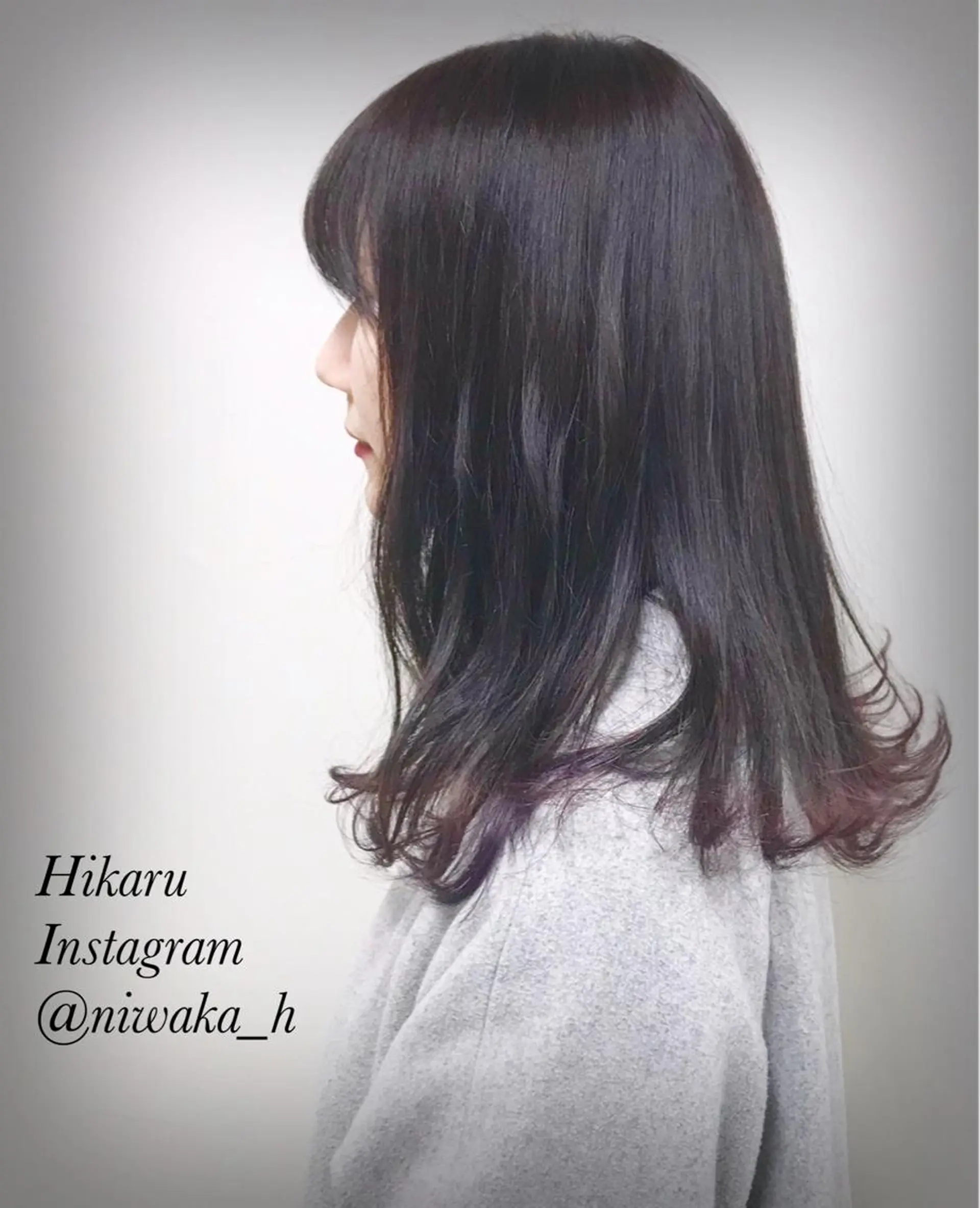 ミディアム カラー バイオレットカラー エリアNo.1カラー ⭐️hikaru⭐️のヘアスタイル
