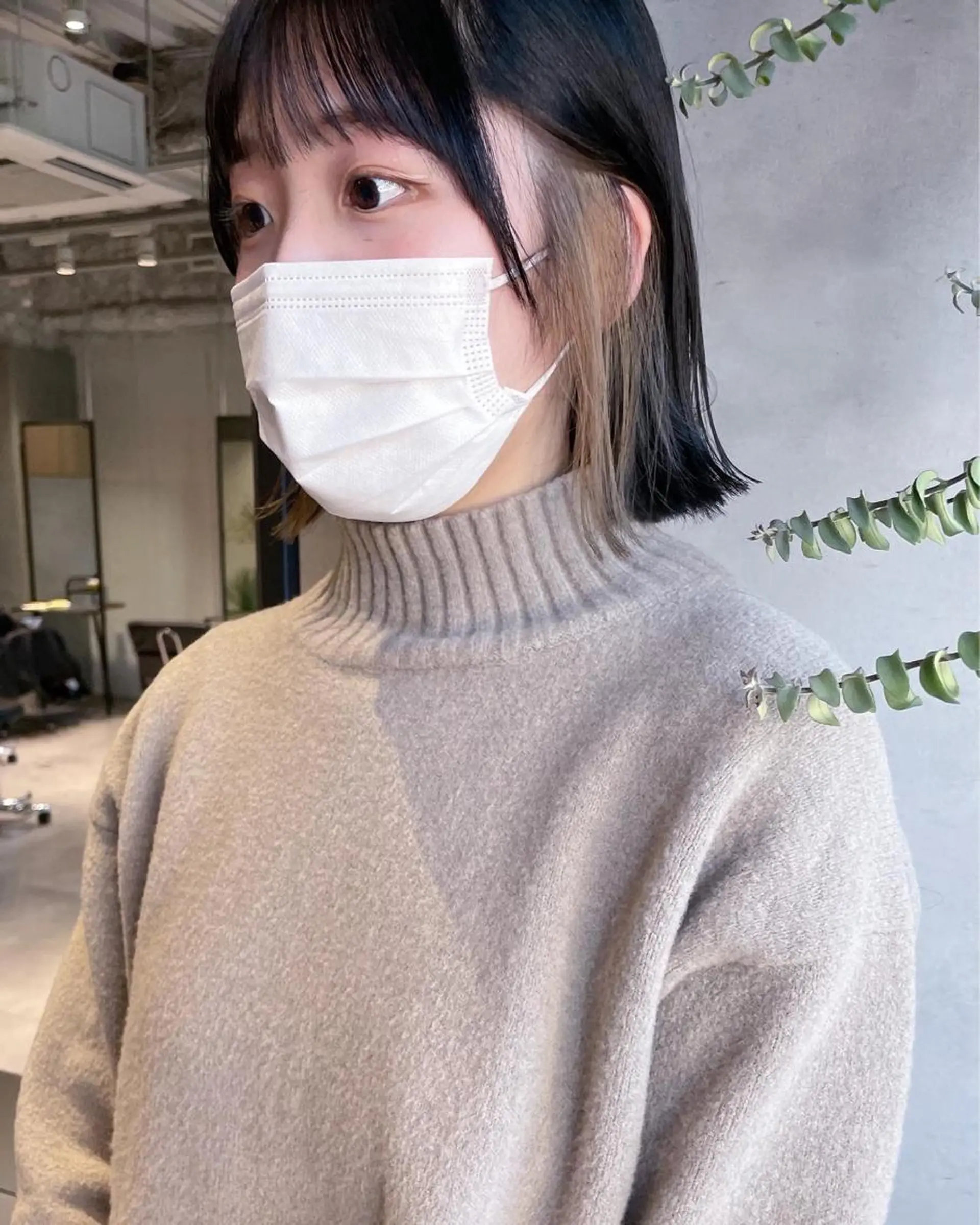 ショート カット ヘアカラー トリートメント 美髪矯正/艶カラー ボブ/栄/鐘ヶ江純也のヘアスタイル