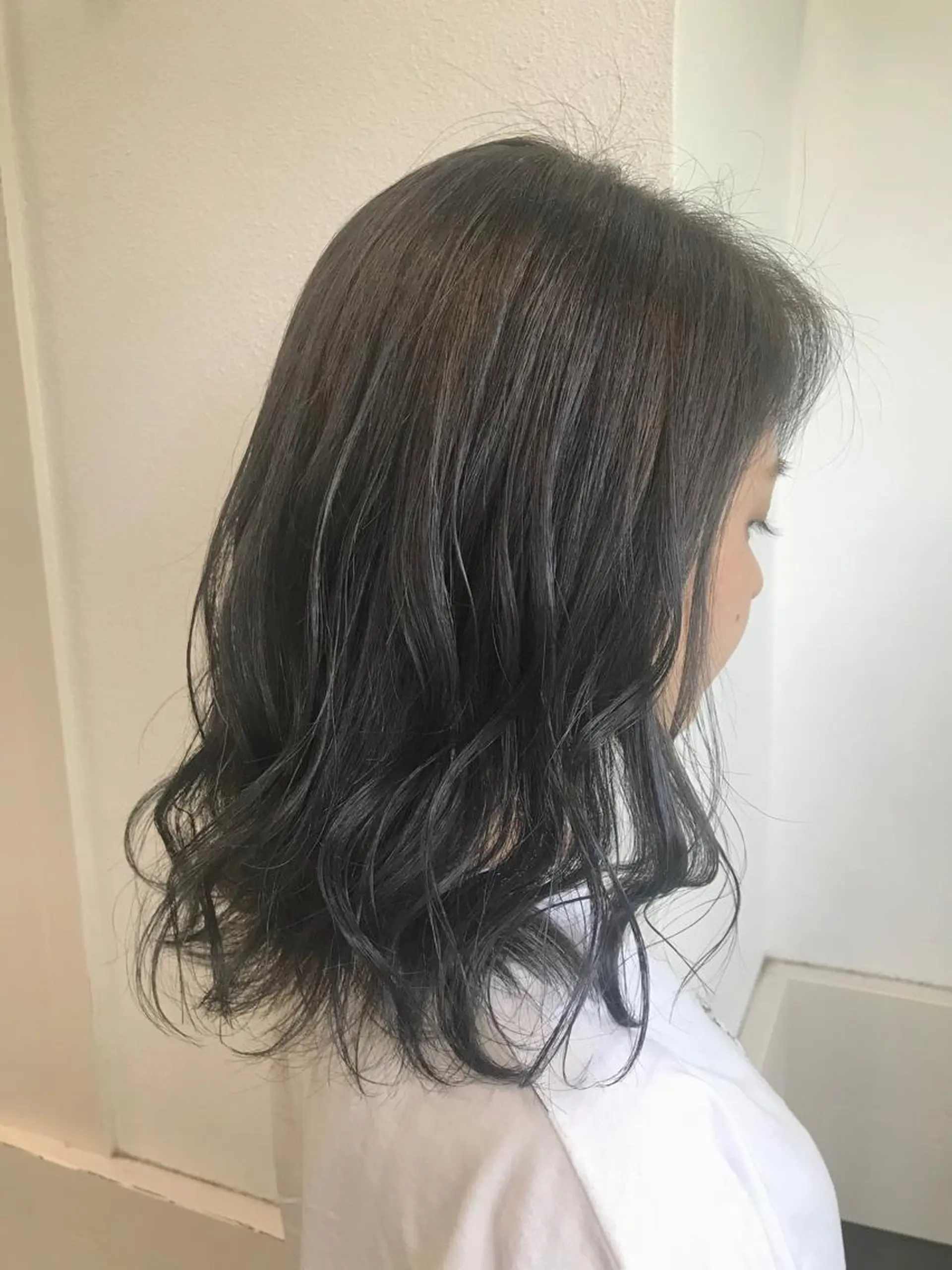 ミディアム カラー ヘアアレンジ グレージュ カット ヘアカラー トリートメント GiseL天神カラー 髪質改善/ブリーチのヘアスタイル