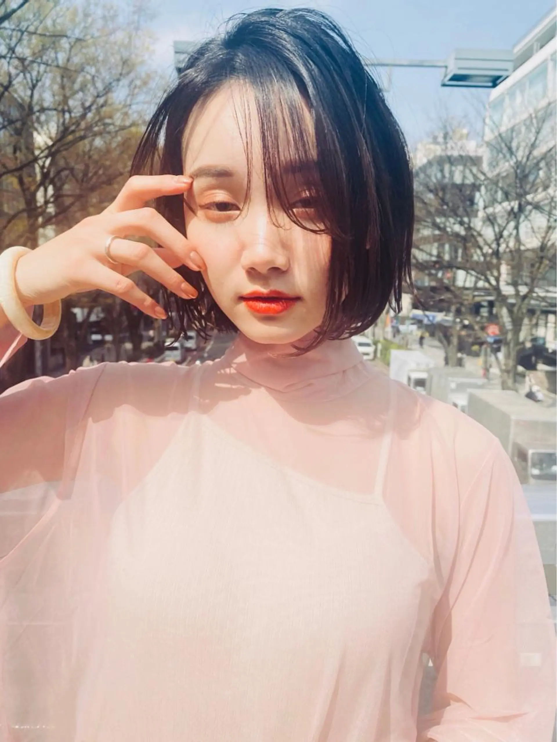 セミロング MUSASHI ブリーチカラー◎のヘアスタイル