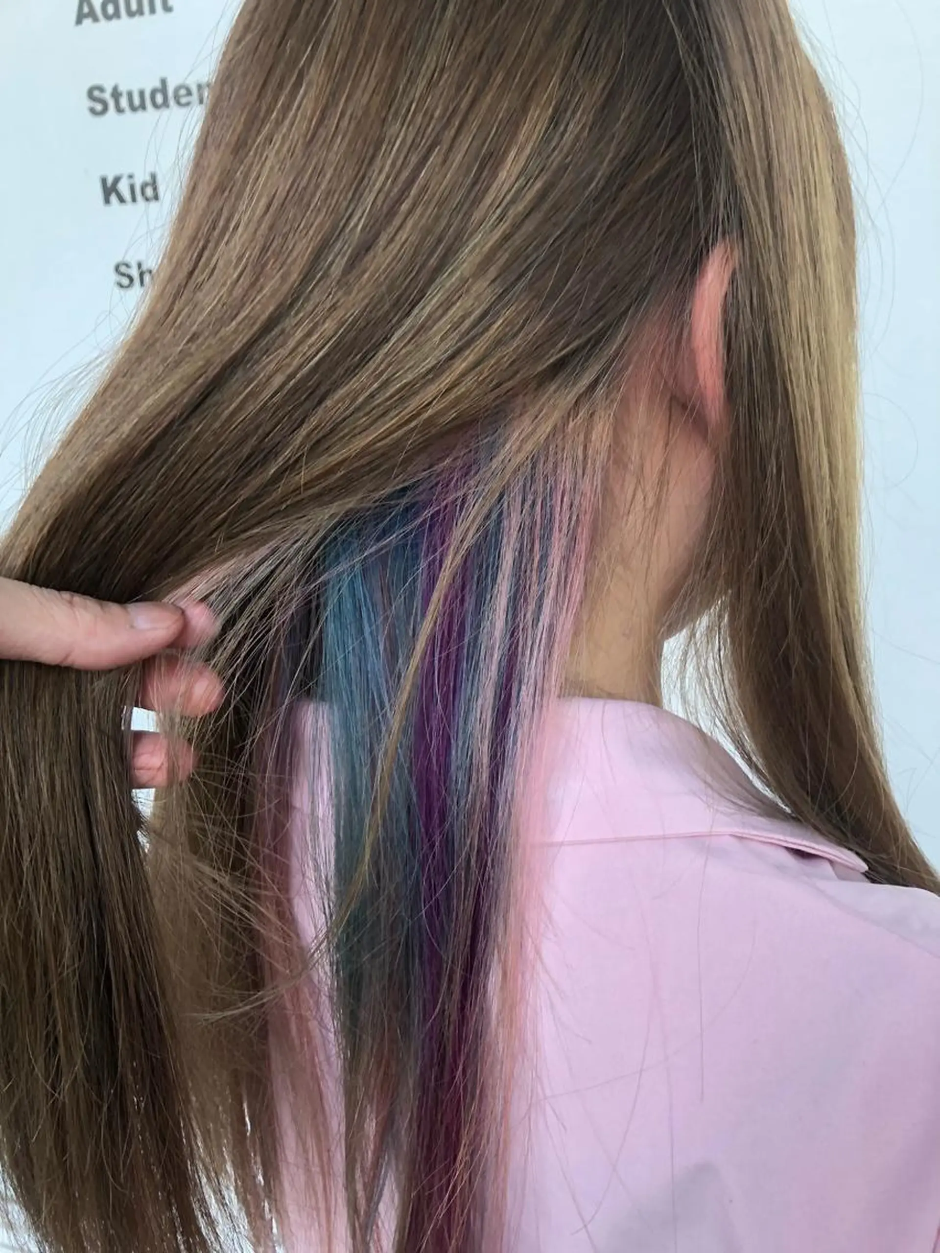 ロング カラー バレイヤージュ ブリーチ グレージュ ハイライトカラー ハイライト ヘアカラー トリートメント シェアサロン　シエナ所属・東條 克義のヘアスタイル