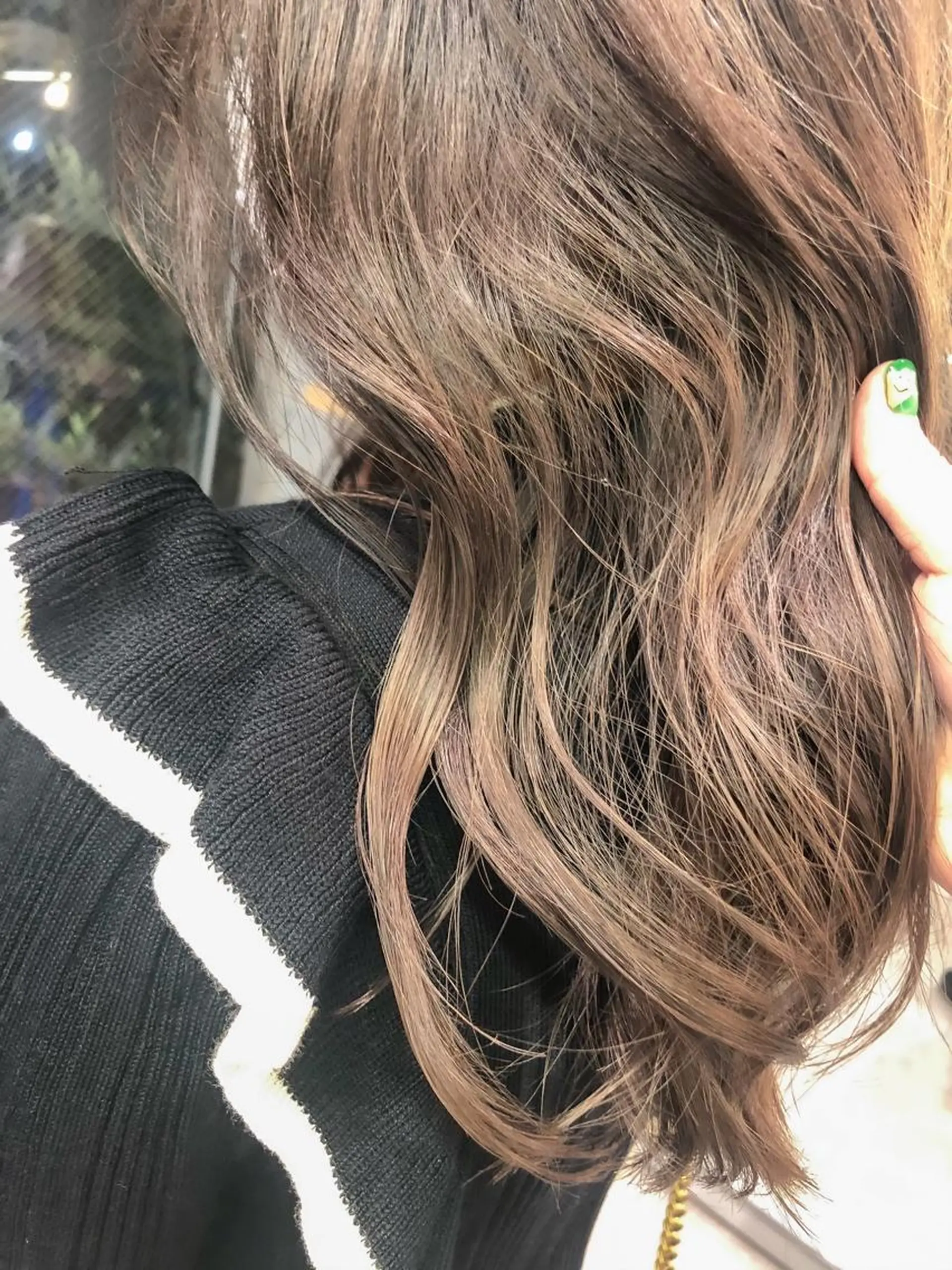 ロング カラー ヘアアレンジ ベージュカラー rii-🩰 トレンド韓国ヘアのヘアスタイル