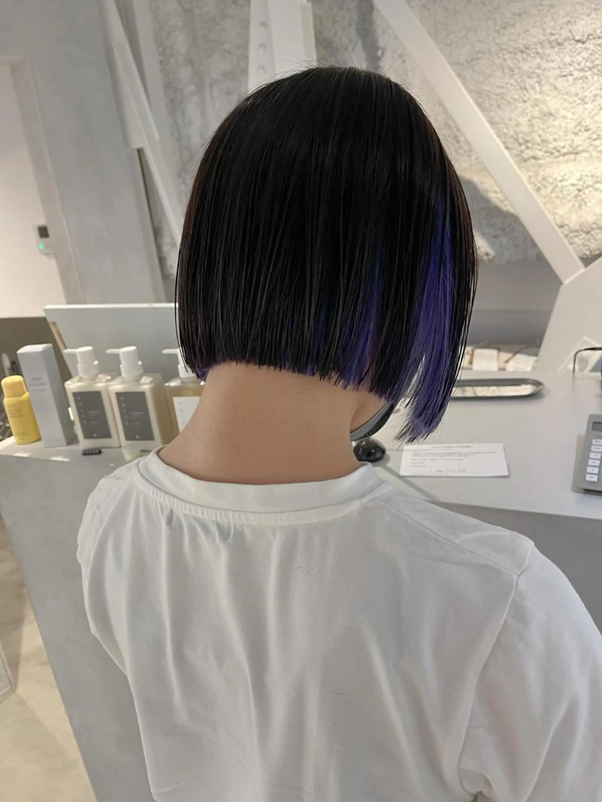 ミディアム カラー パープルカラー ボブ 川本 裕🌿のヘアスタイル