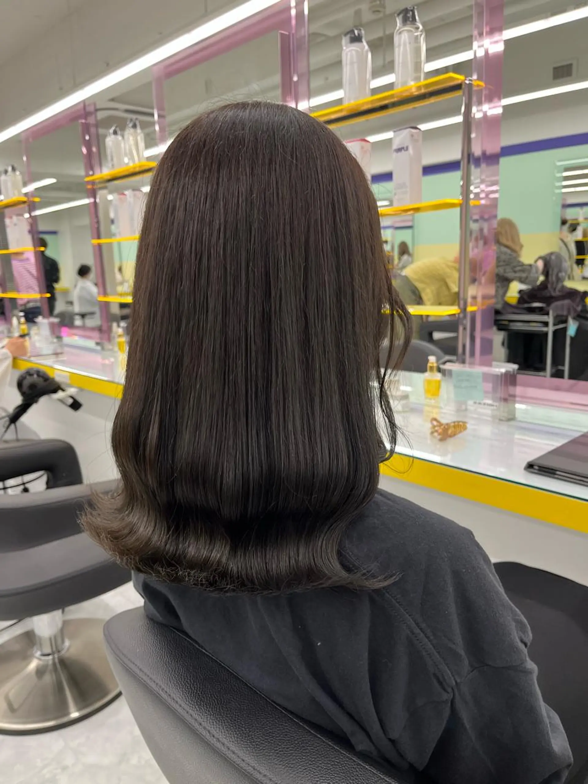 セミロング ヘアカラー トリートメント ヘッドスパ I S所属・🌿透明感カラー‪ 縮毛矯正✨かずきのヘアスタイル