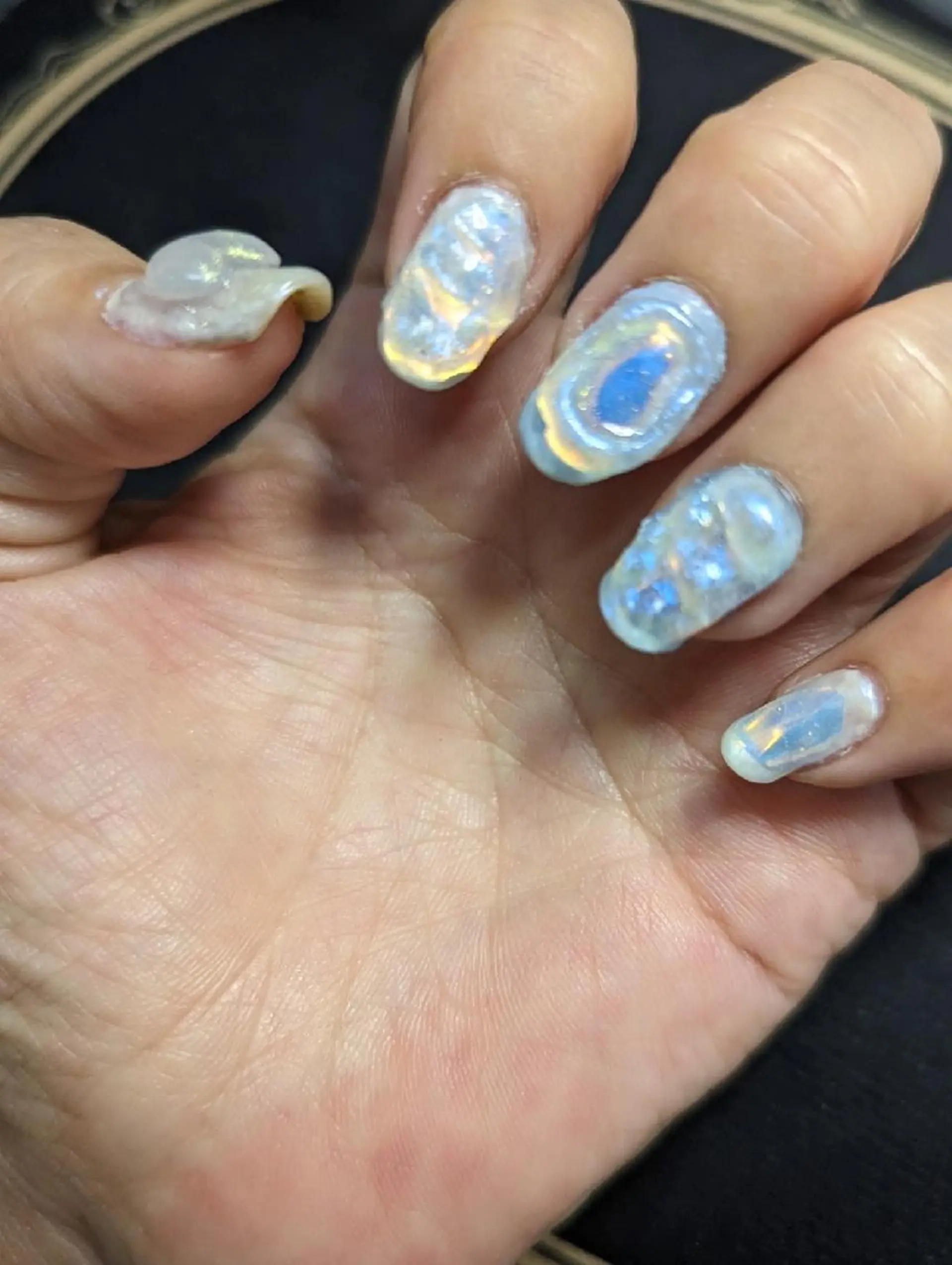 ネイル オーロラネイル 氷ネイル・うるうるネイル ✨ameru✨ nailsalonのネイルデザイン