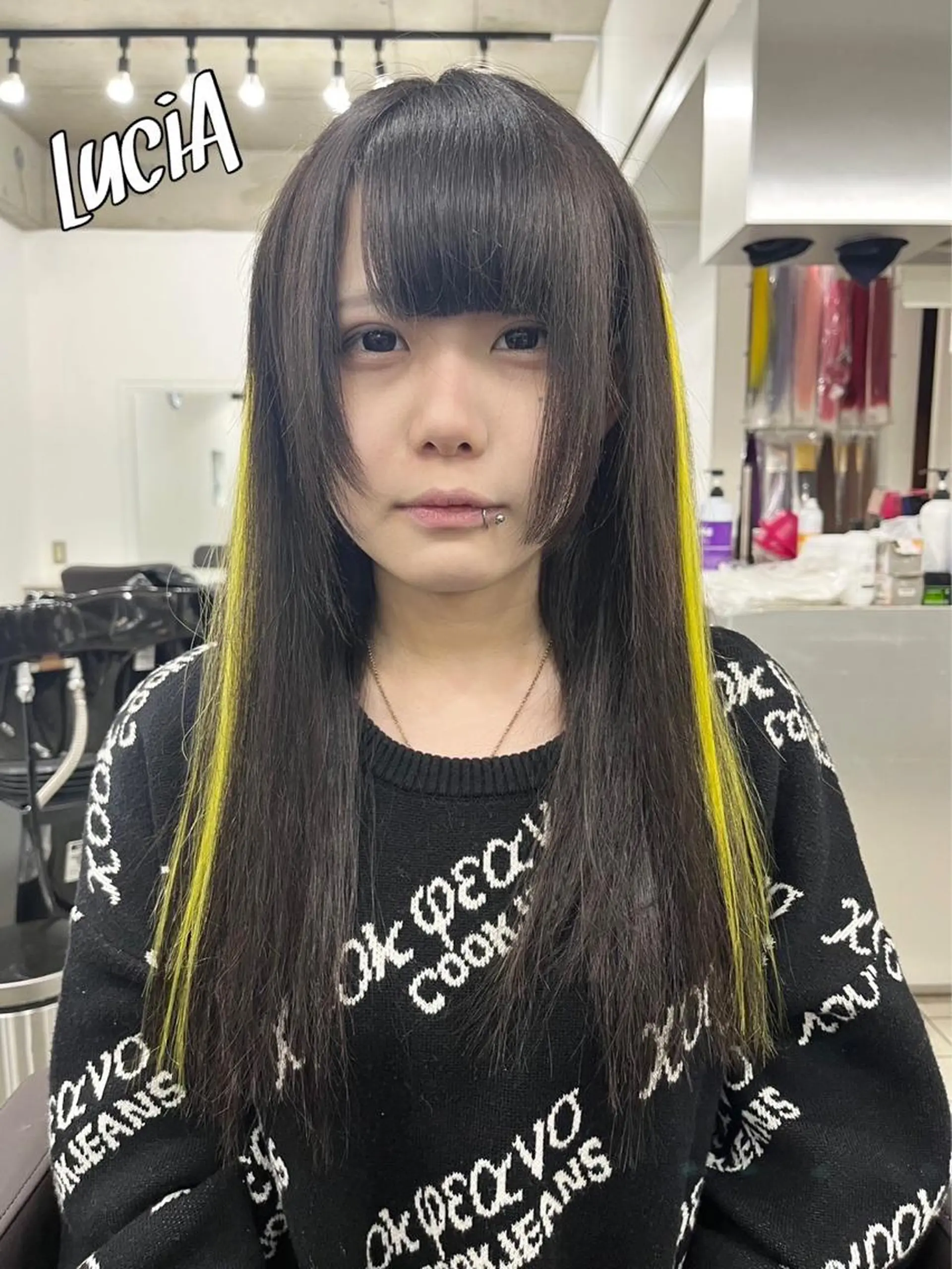 ロング カラー ヘアアレンジ エクステ LuciA\5900のヘアスタイル