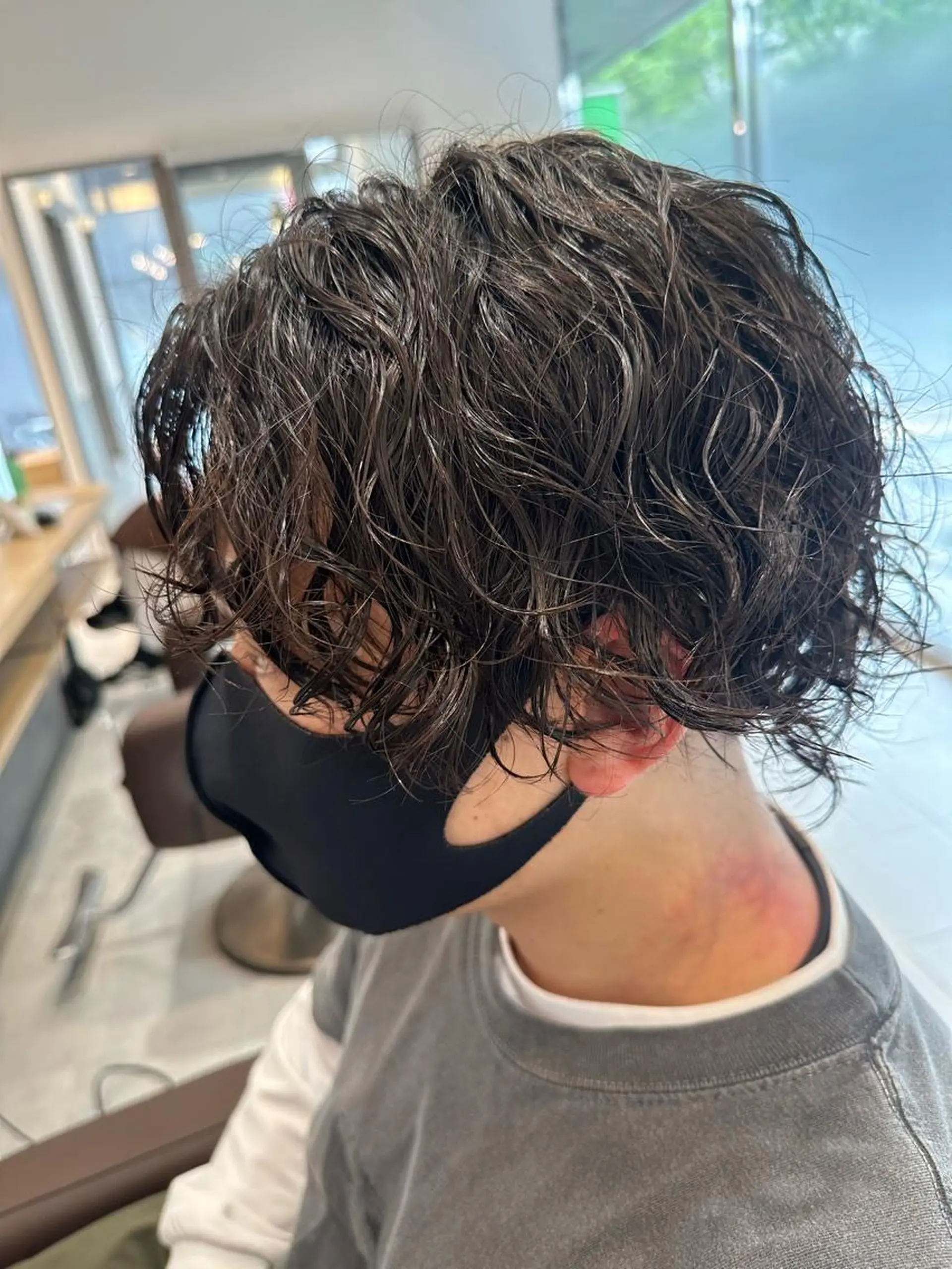 セミロング セミロングパーマ 💈メンズ特化 美容師サキ💈のヘアスタイル