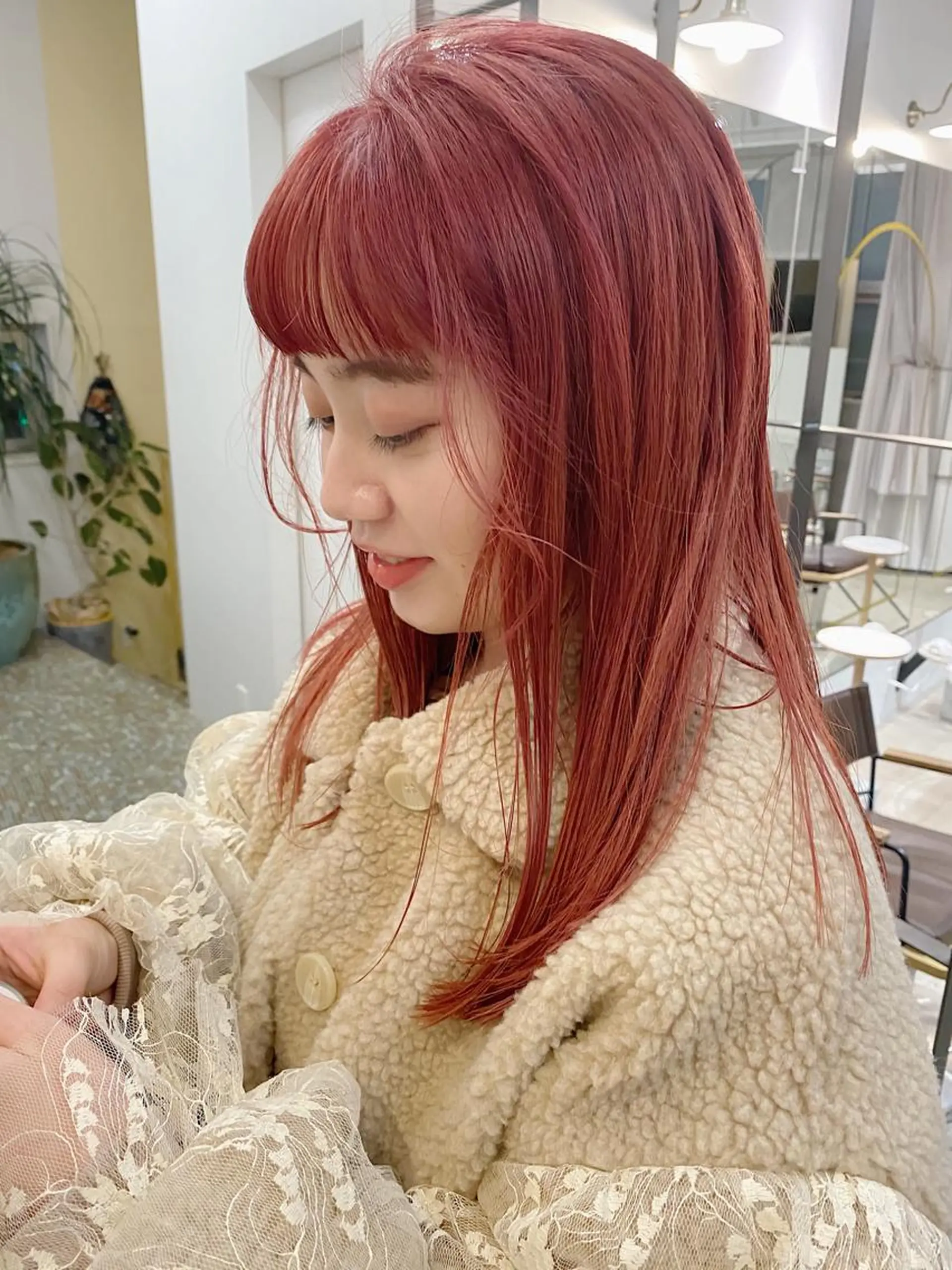 カラー ブリーチ ピンクカラー Pros所属・🌙nana/ボブ /酸性ストレート🌙のヘアスタイル