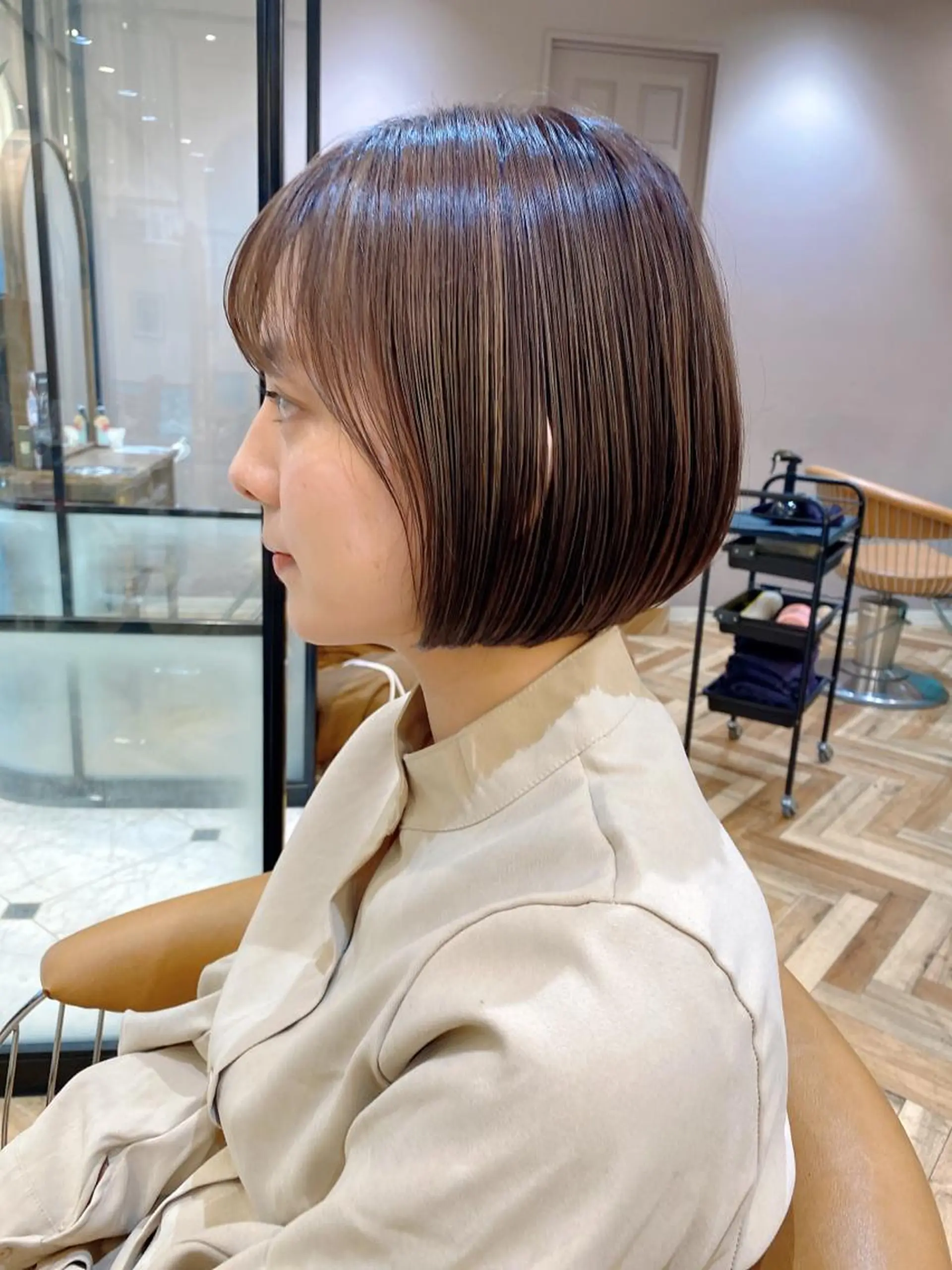 ショート カラー カット ヘアカラー トリートメント レイヤー/韓国/ボブ 縮毛矯正/畠中ケントのヘアスタイル