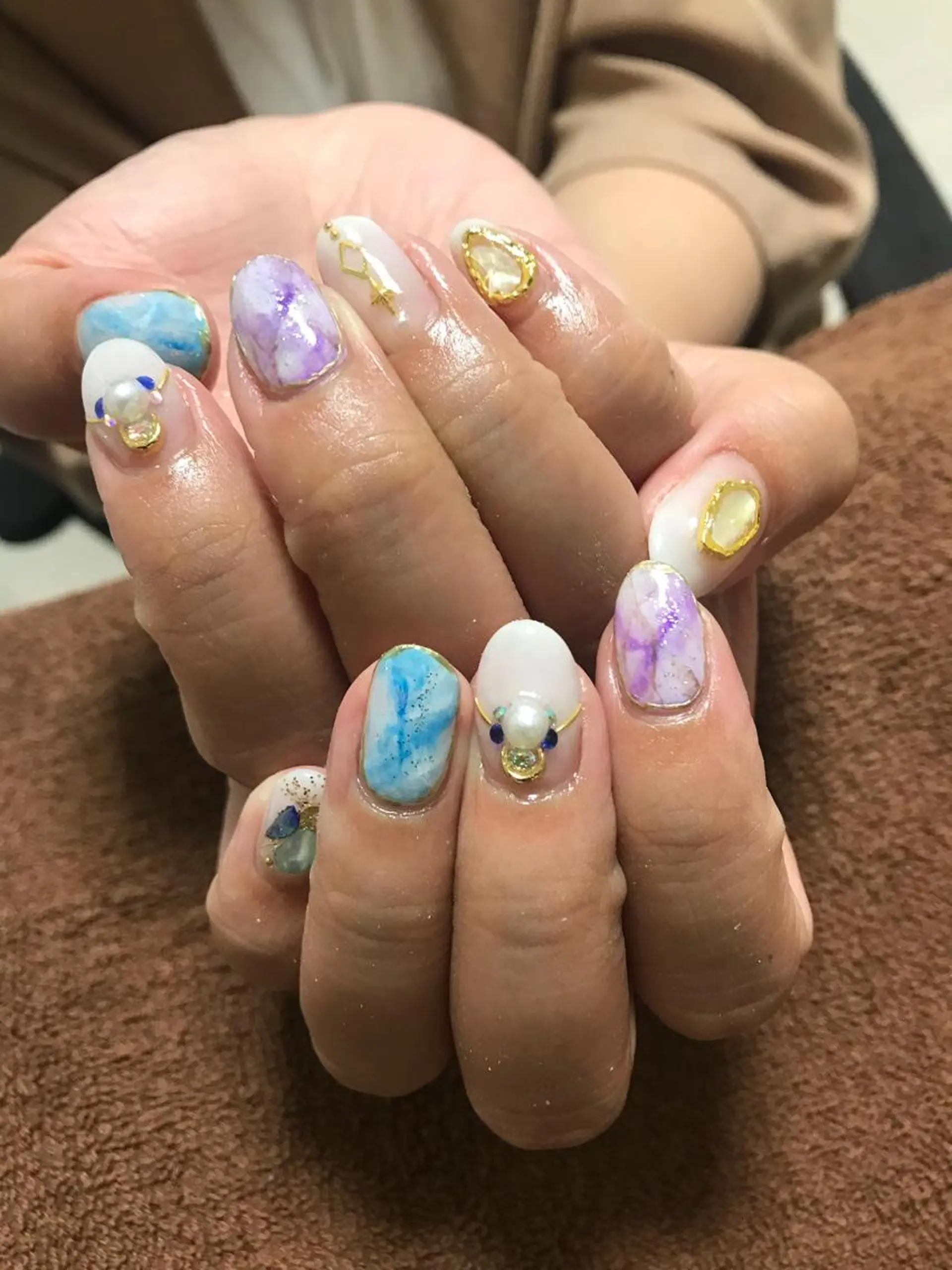 ネイル 大理石ネイル(マーブル) ネイルサロン nail9のネイルデザイン