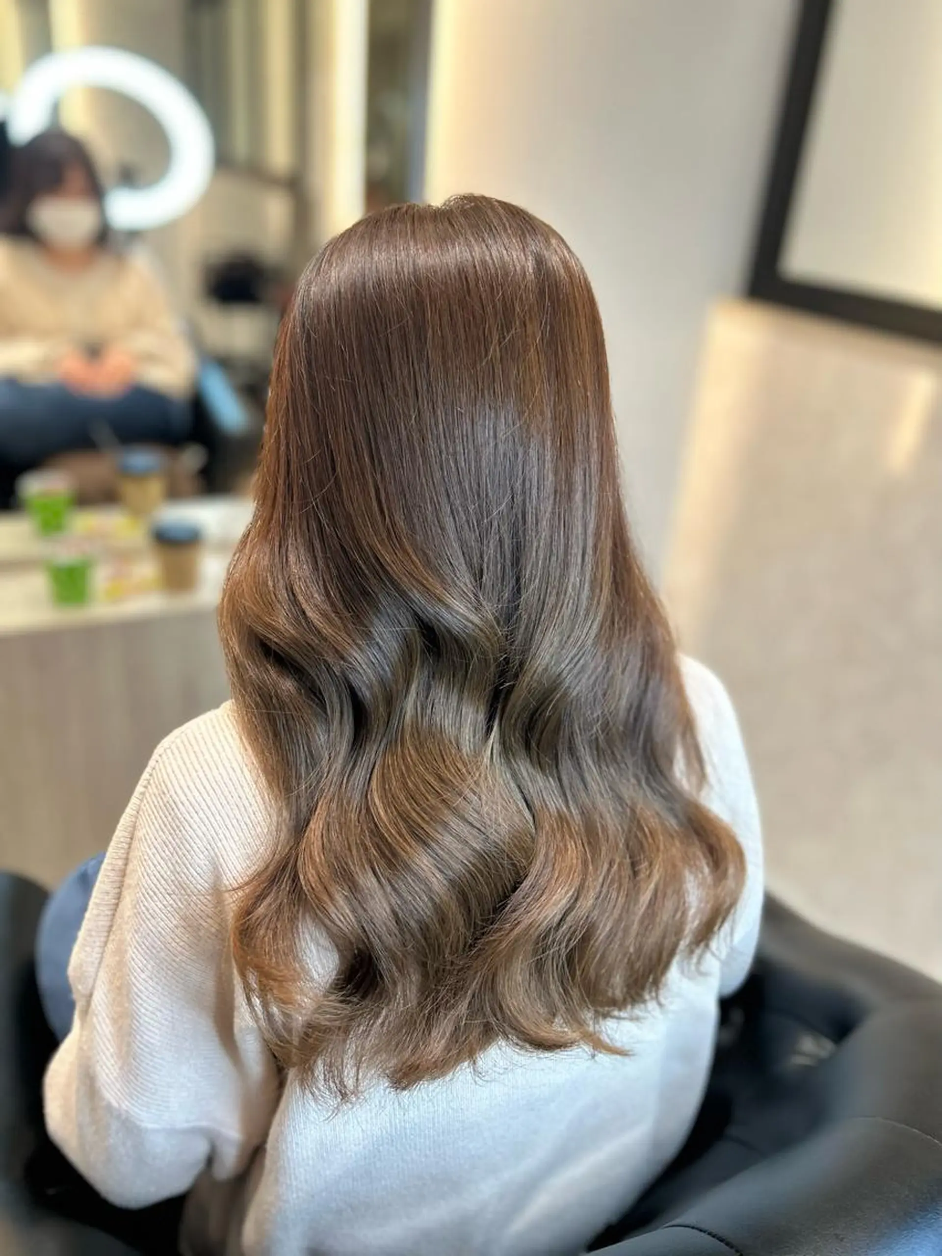ロング カラー カット ヘアカラー トリートメント &chaLme   心斎橋所属・emi/髪質改善/ 韓国風/艶カラーのヘアスタイル