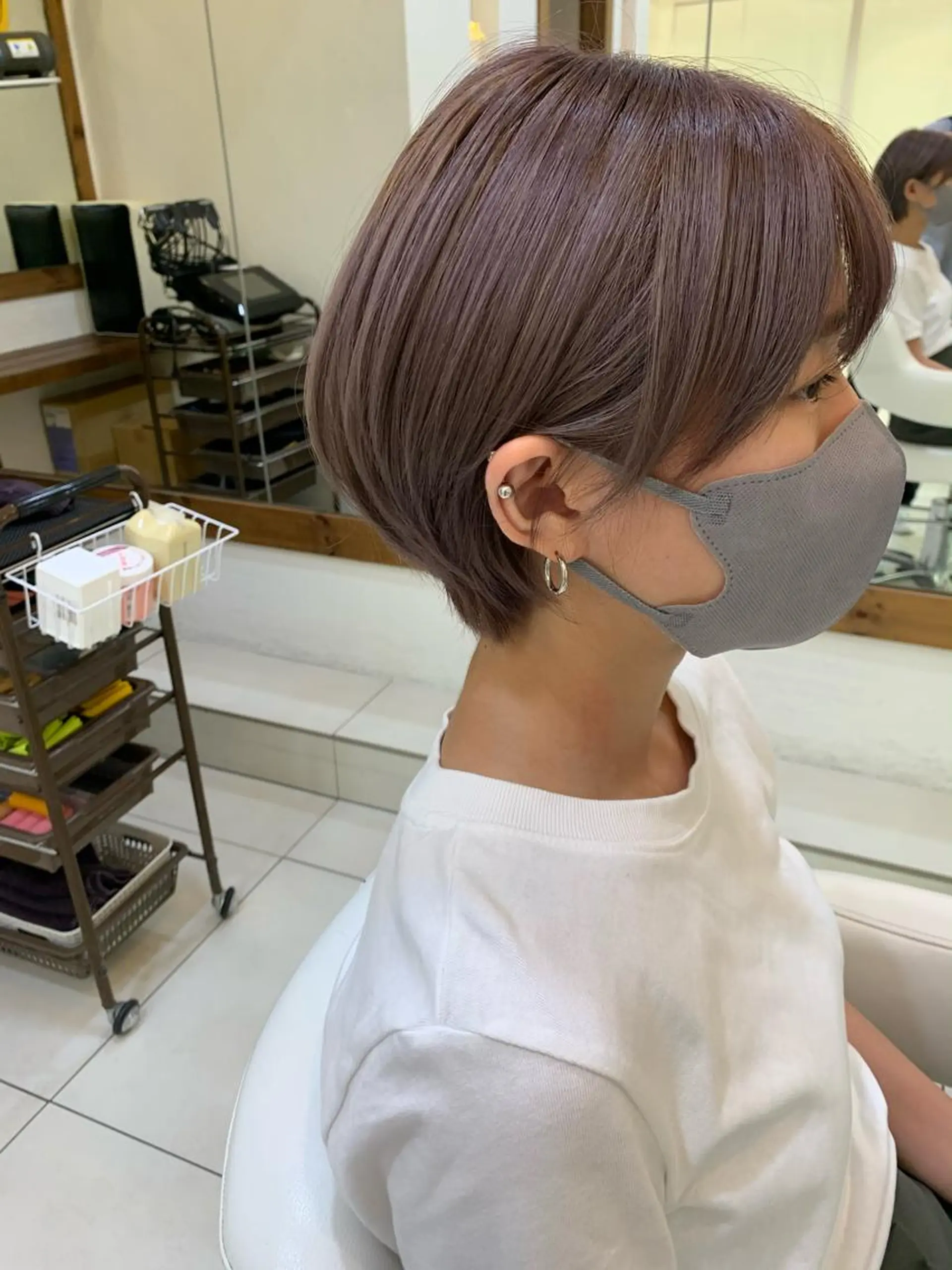 ショート カラー ヘアカラー トリートメント 似合わせカラー/艶 髪質改善/ヨシザキのヘアスタイル