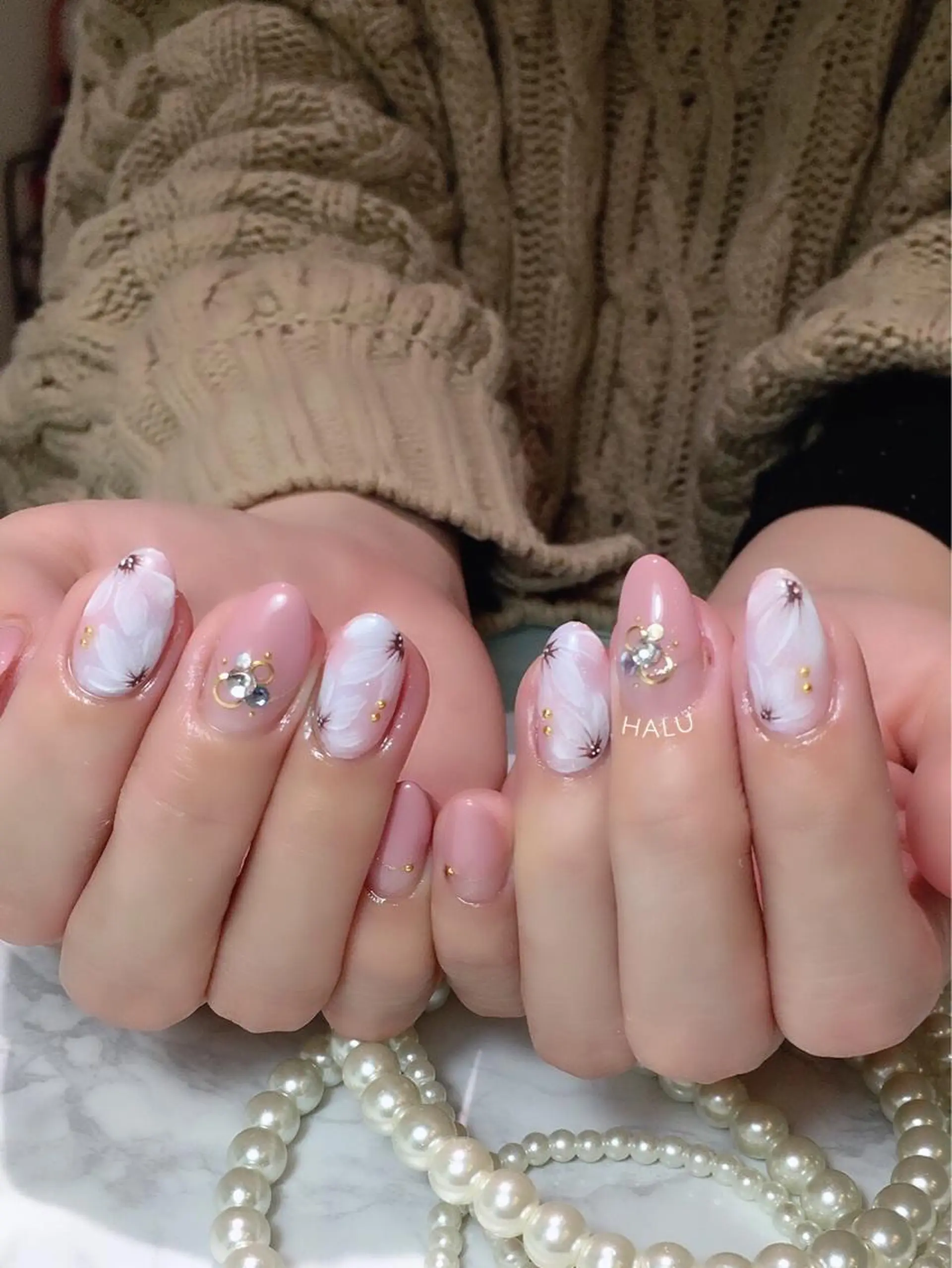 ネイル ガーリー 春ネイル HALU ハルのネイルデザイン