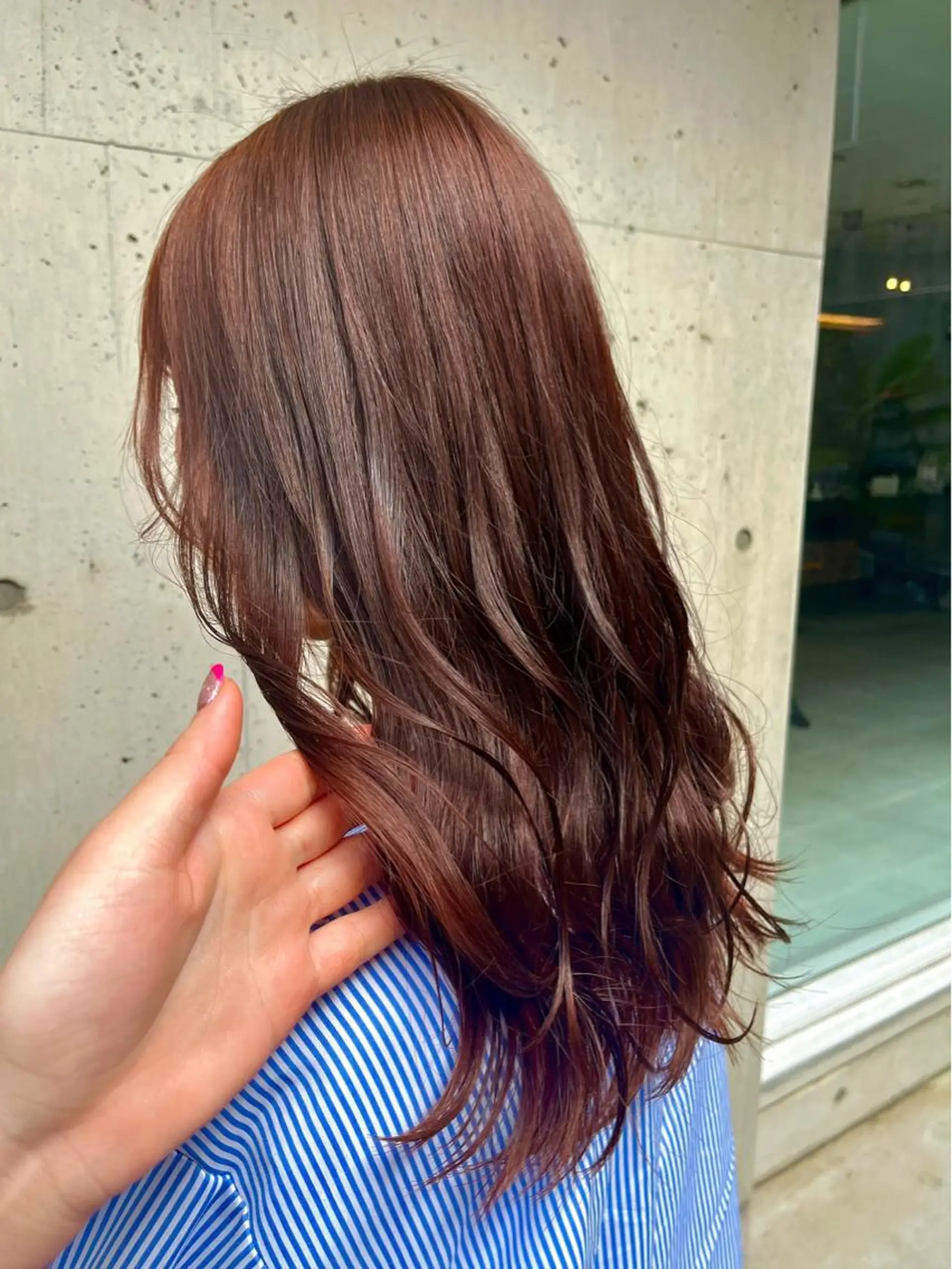 セミロング カット ヘアカラー トリートメント 髪質改善/韓国風 /岡崎/松尾優依のヘアスタイル