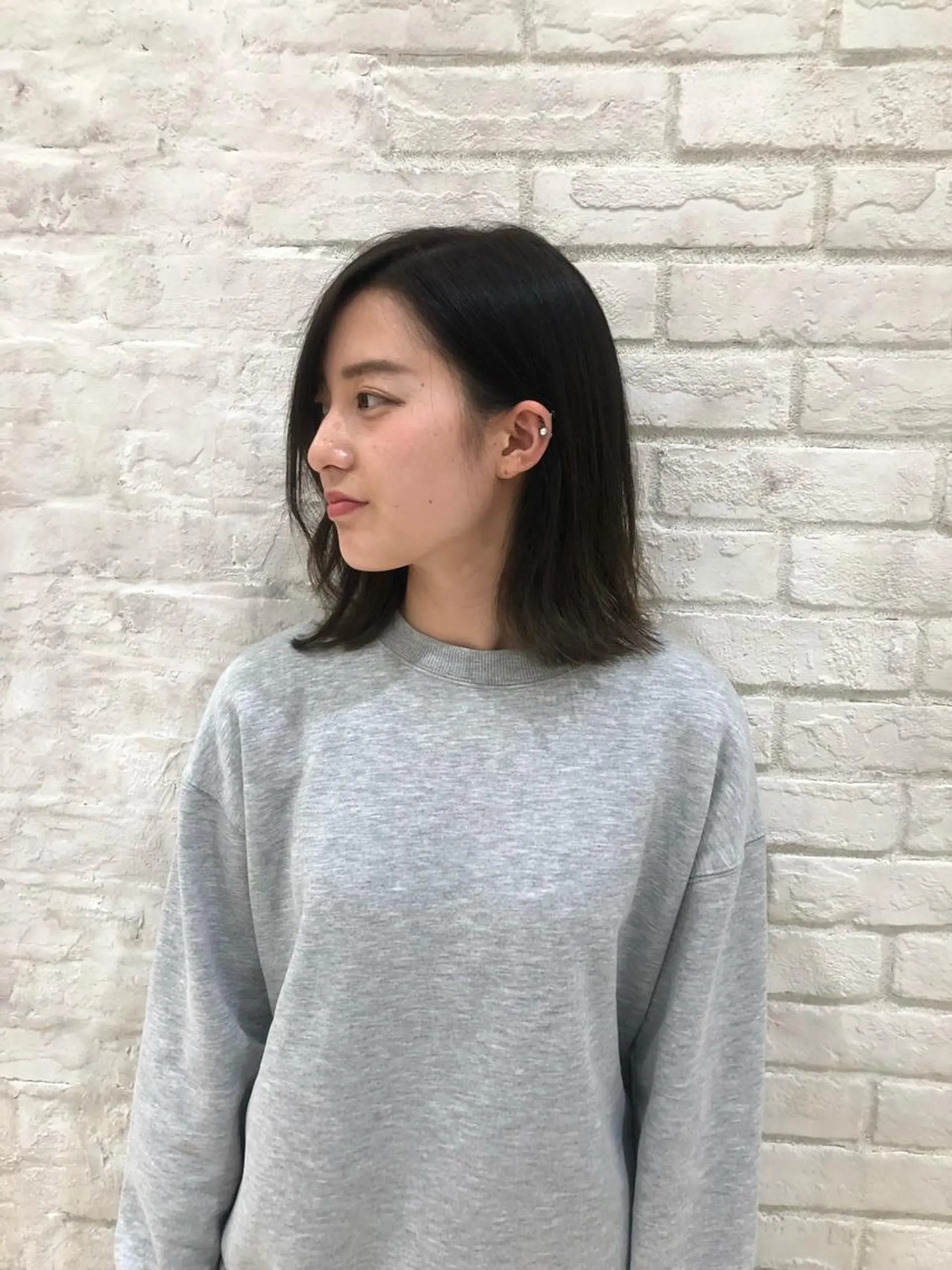 ミディアム 瀧尻 涼のヘアスタイル