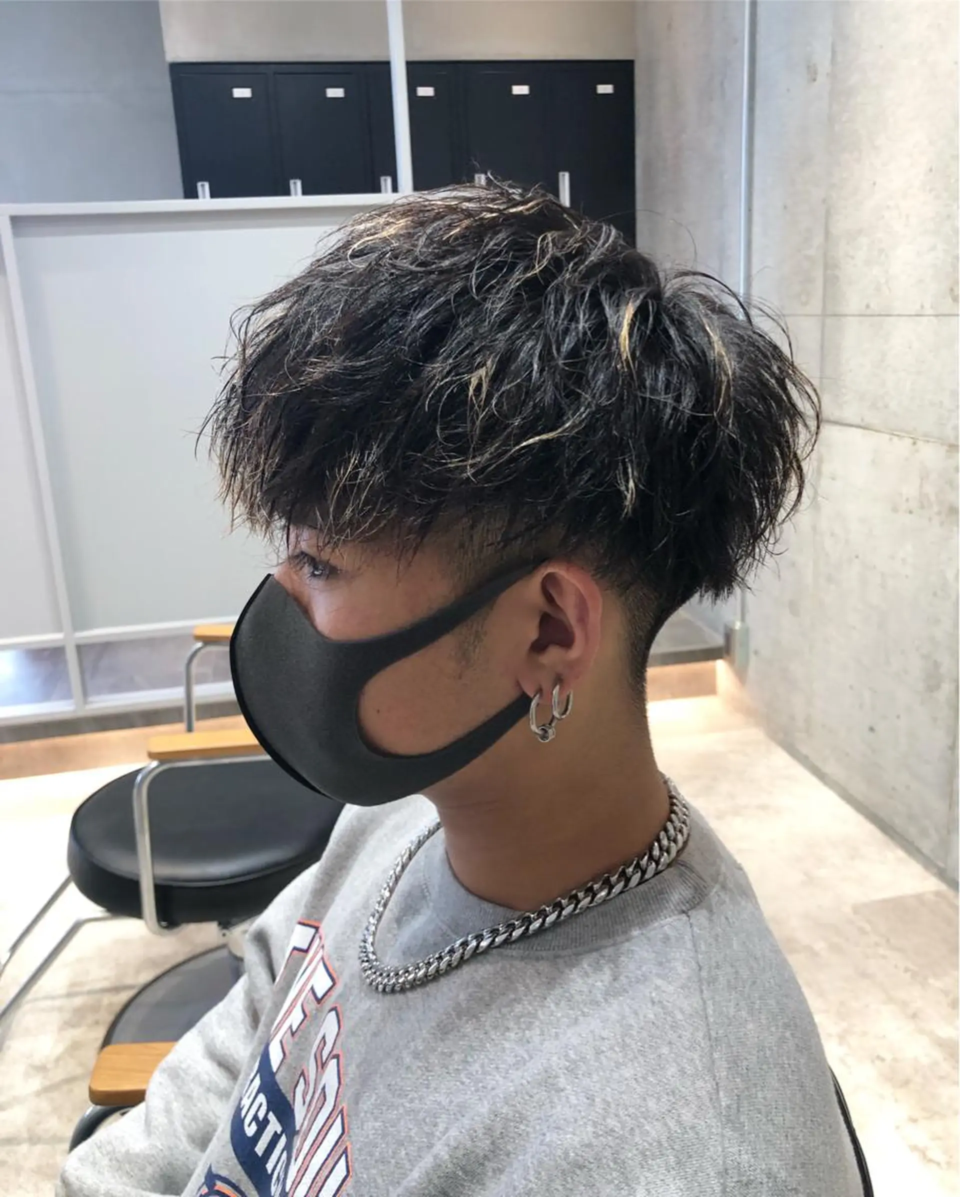 カラー メンズ メンズハイライト マッシュ ハイライトカラー AUBE HAIR camelia　枚方店所属・メンズパーマ/ メンズカット/渡邊亘のヘアスタイル