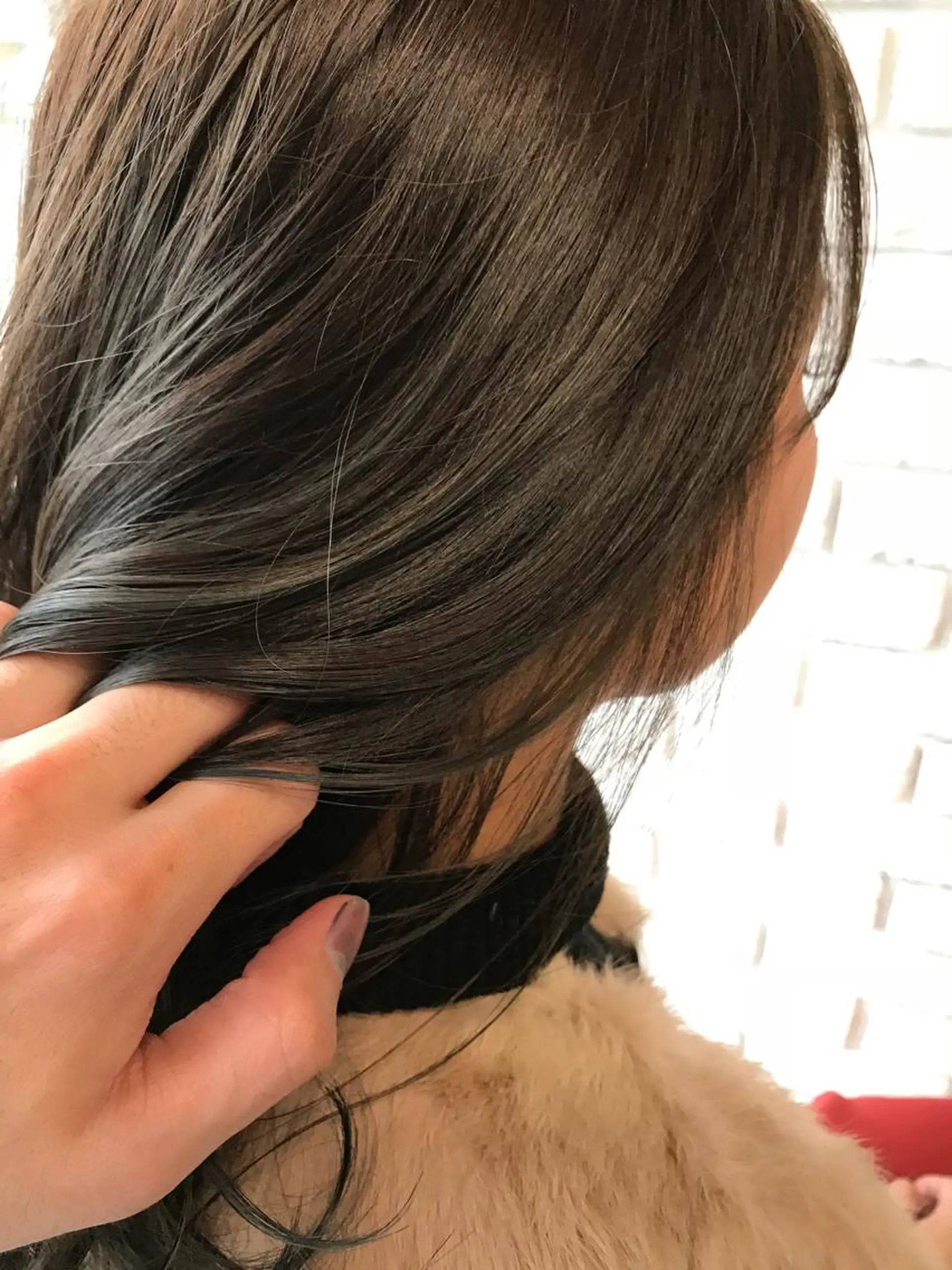 セミロング カラー アッシュ アッシュグレー アッシュグレージュ バレイヤージュ グレージュ カット ヘアカラー トリートメント 日比 貴大/ minim hairのヘアスタイル