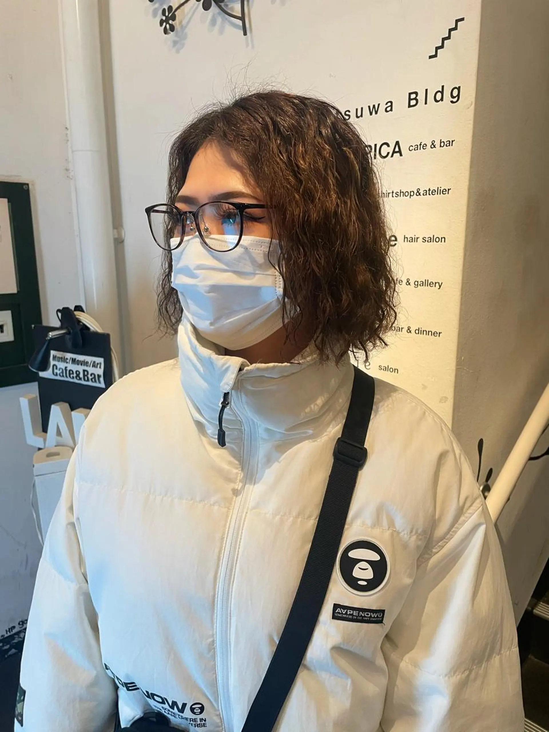 ミディアム ミディアムパーマ クスカワ ノリエのヘアスタイル