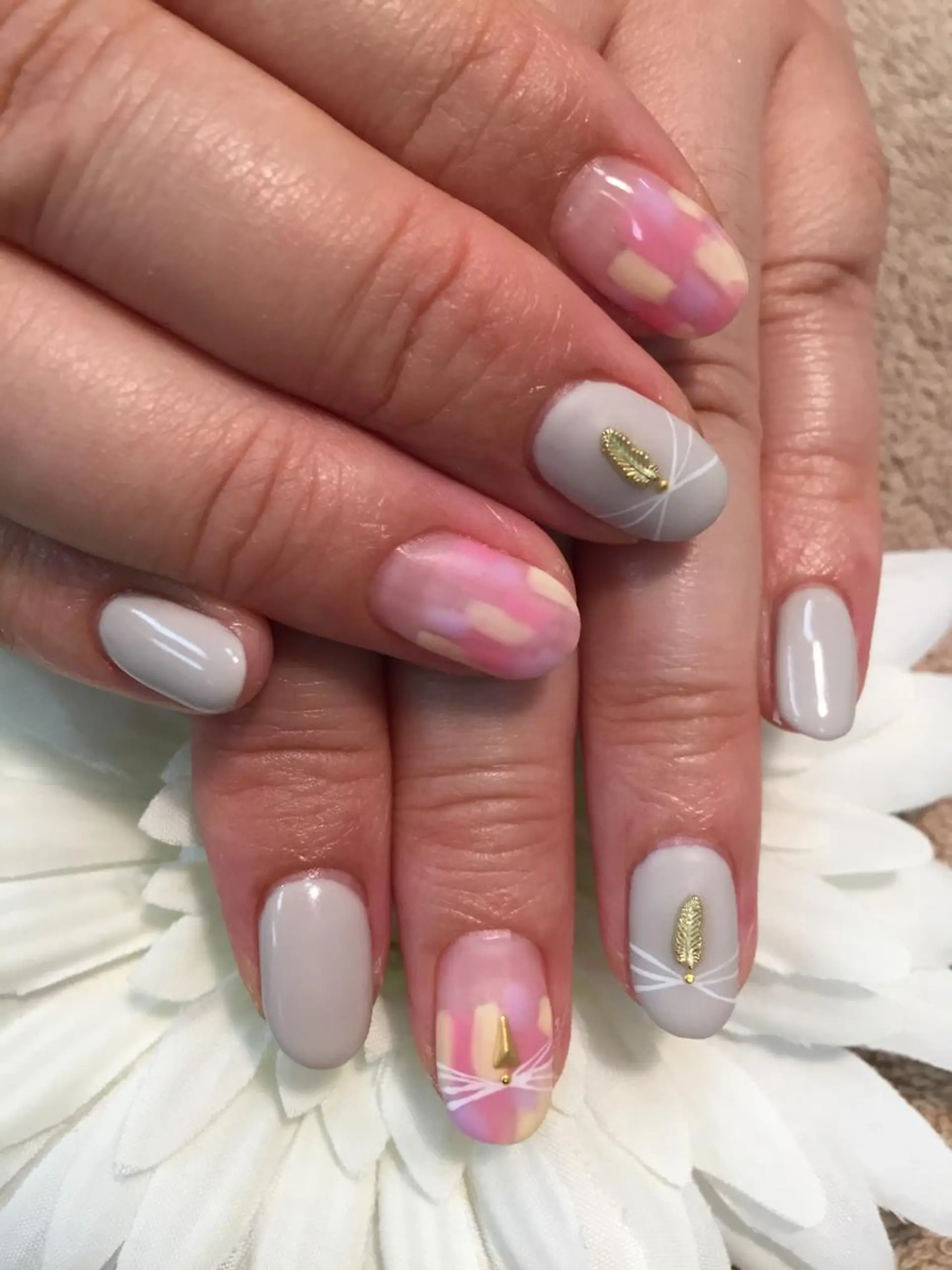 ネイル アートネイル マットネイル シンプルネイル 松村 つかさのネイルデザイン