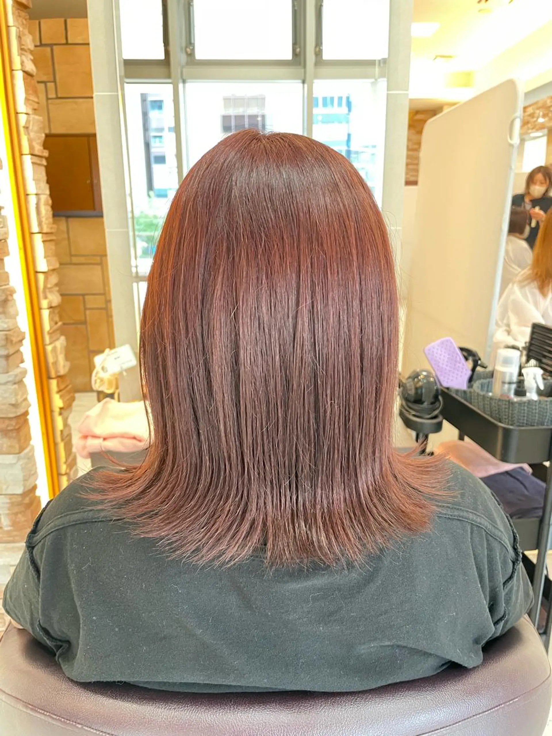 ミディアム ヘアカラー 新籾 尚哉のヘアスタイル