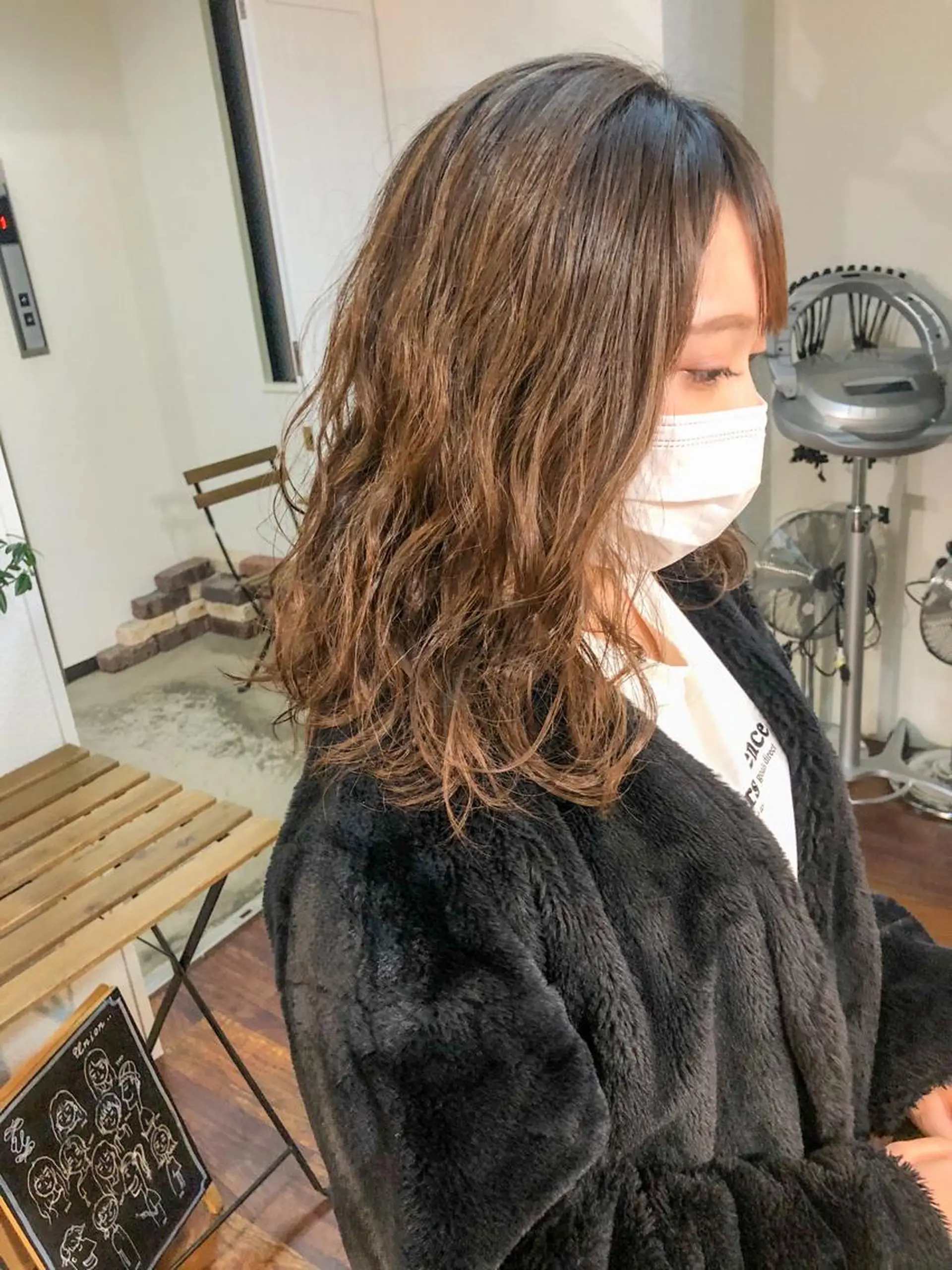 セミロング セミロングパーマ カット パーマ 水野 雪 /パーマ/暖色カラーのヘアスタイル