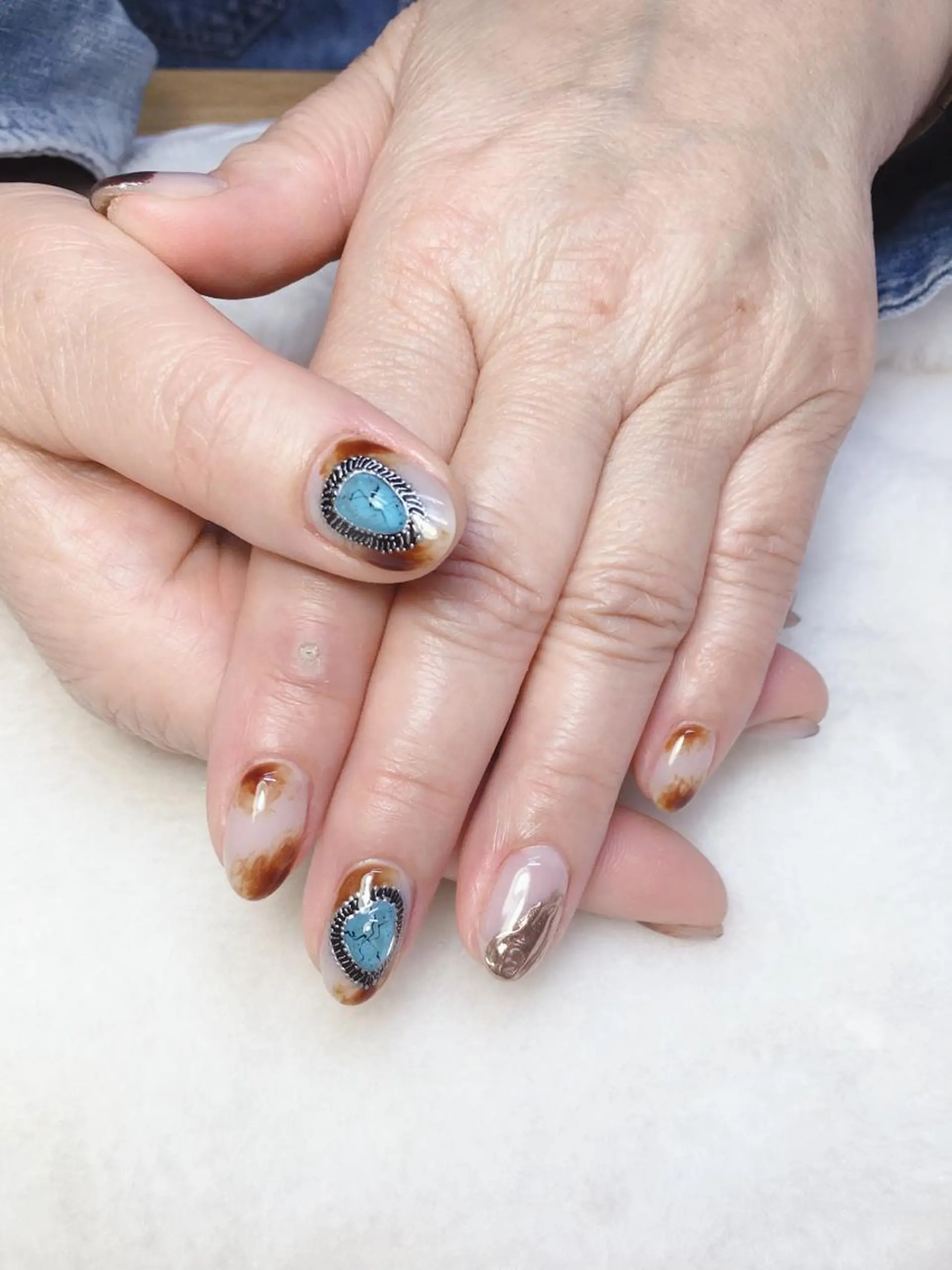 ネイル アートネイル ストーンネイル ハンドネイル kipinail 川﨑えりかのネイルデザイン