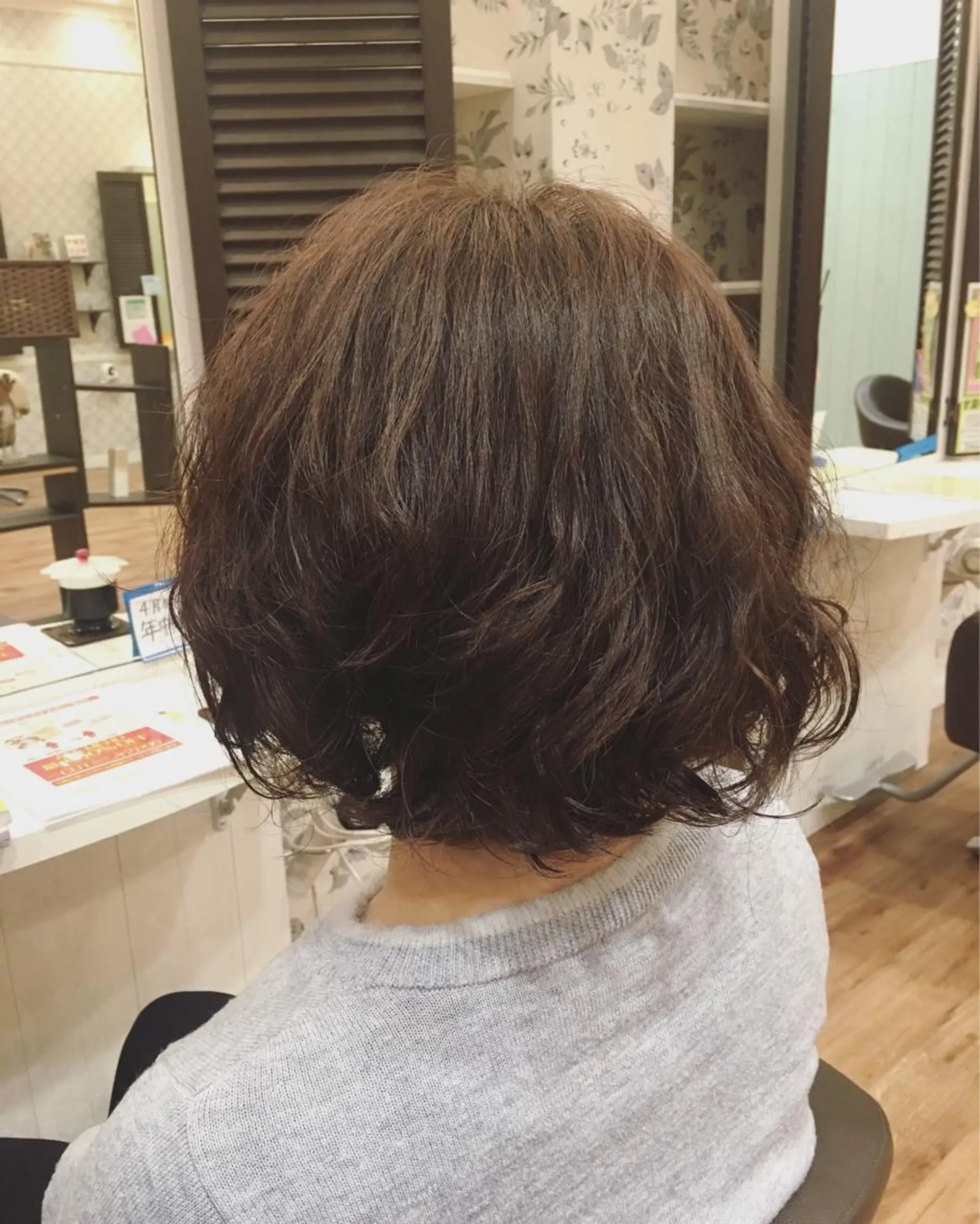 ショート パーマ ボブ スパイラルパーマ ビーズアモール 豊田店のヘアスタイル