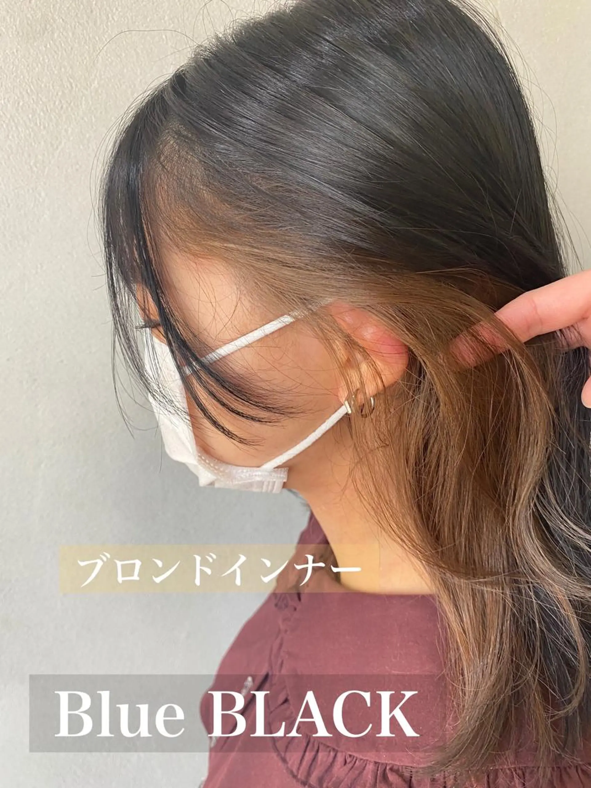 ミディアム カラー ブロンド 舟橋 りんかのヘアスタイル