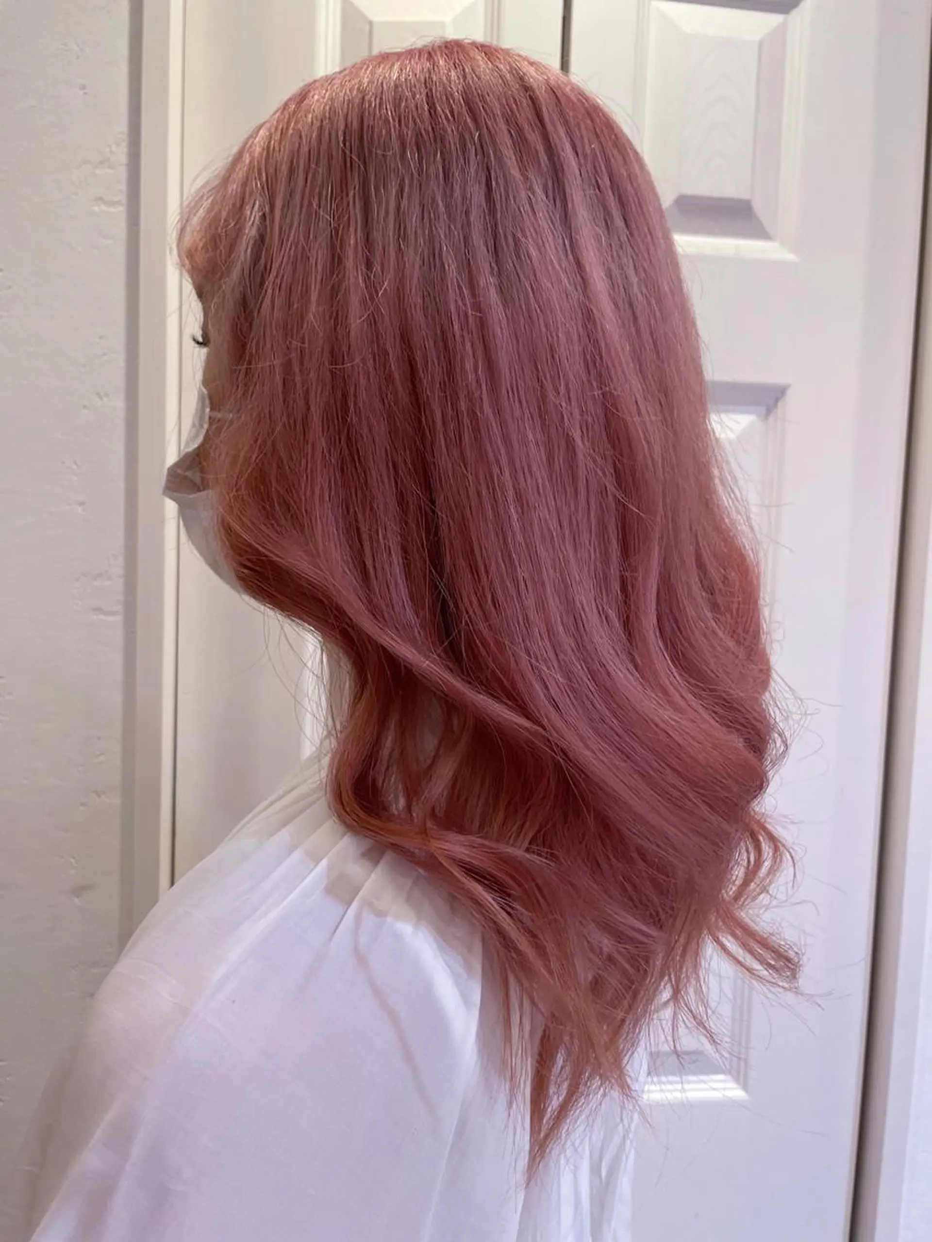 ミディアム カラー ピンクカラー レイヤー/ブリーチ ♥️【木坂 桃歌】のヘアスタイル