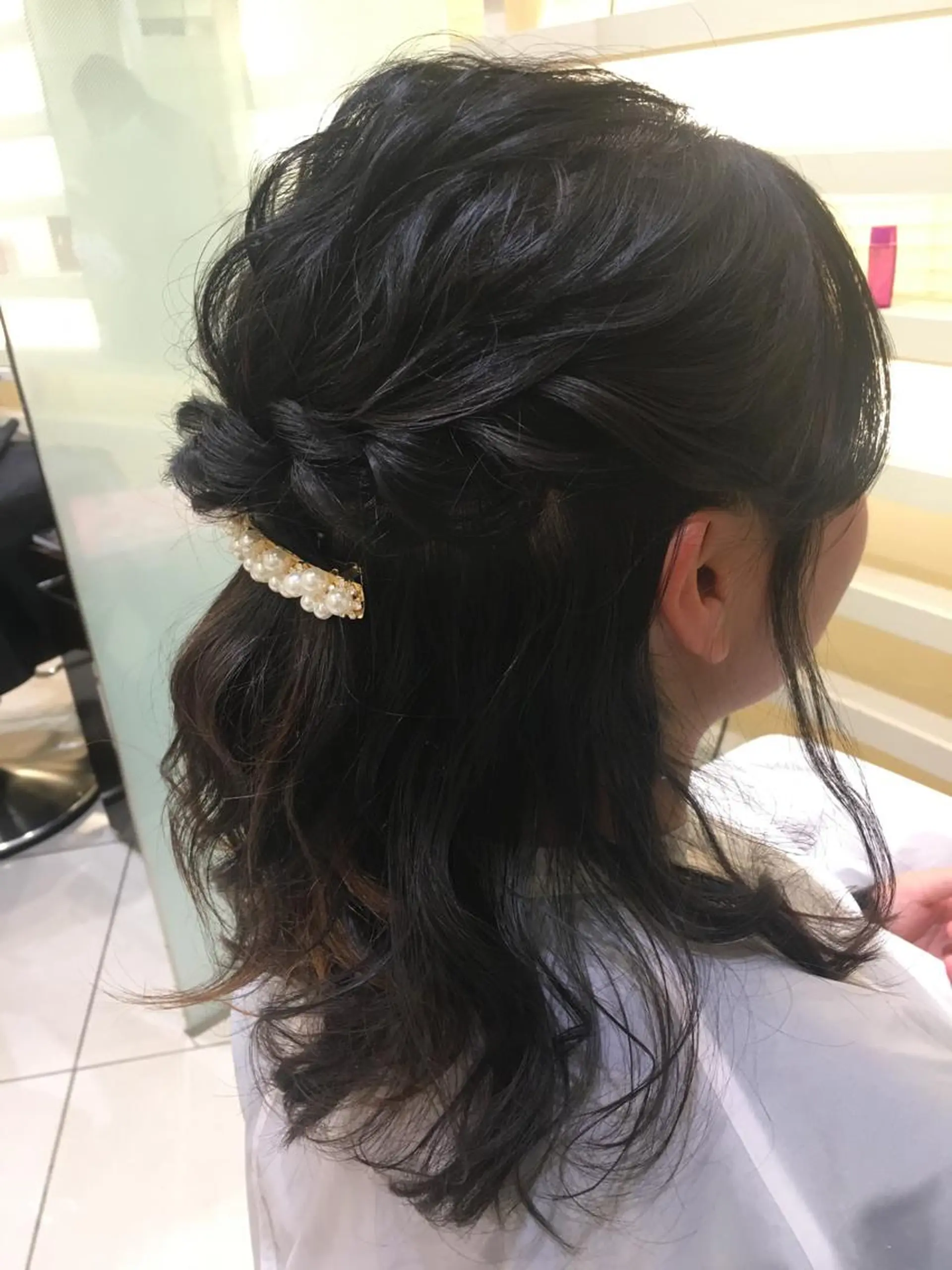 セミロング カラー パーマ ヘアアレンジ メンズ キッズ ネイル マツエク・マツパ 💎耳ツボジュエリー ×銀座美容室💎のヘアスタイル