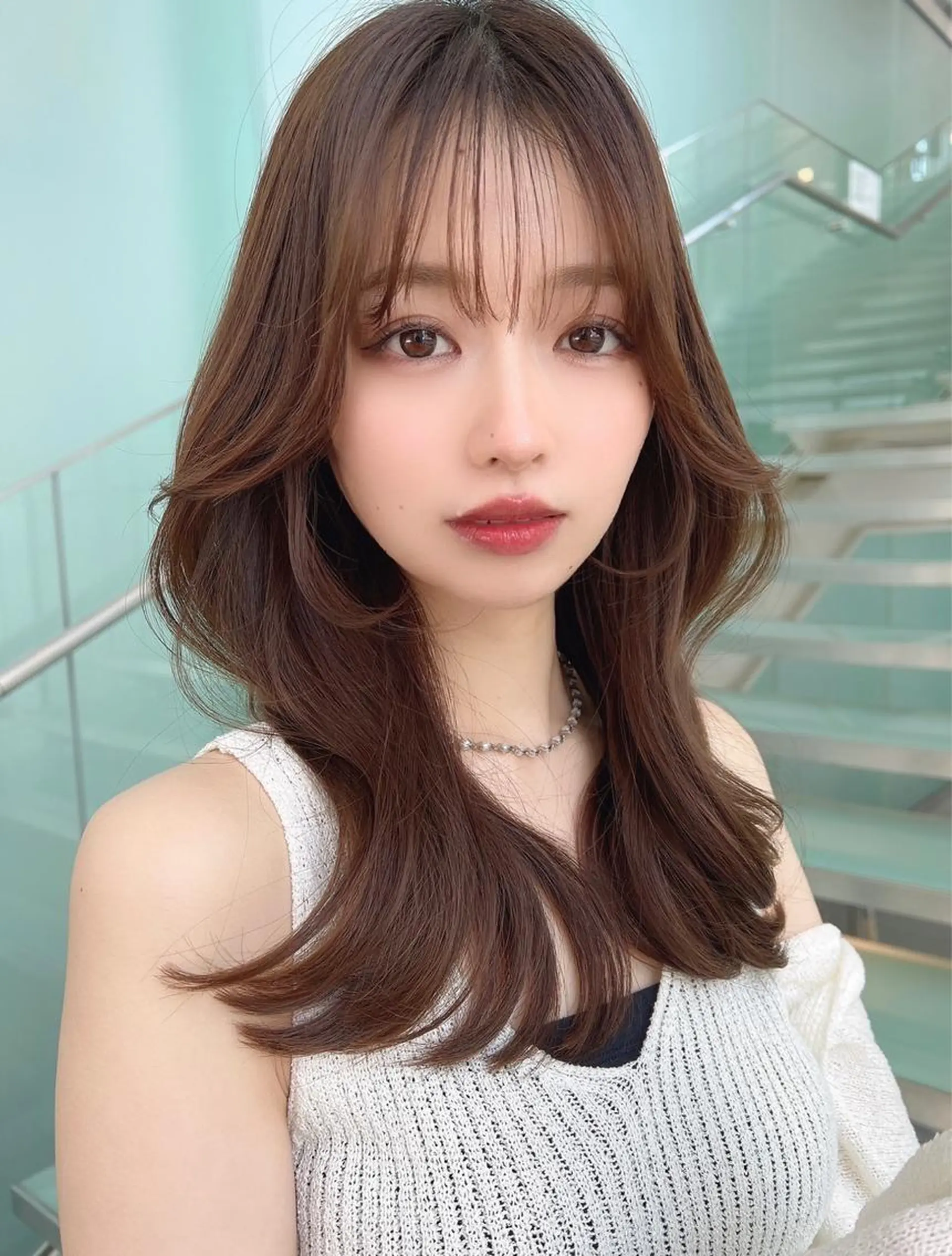 セミロング カラー バレイヤージュ ブリーチ ケアブリーチ ダブルカラー グラデーションカラー 美髪/カラー 美容院🌈渡辺隼也のヘアスタイル