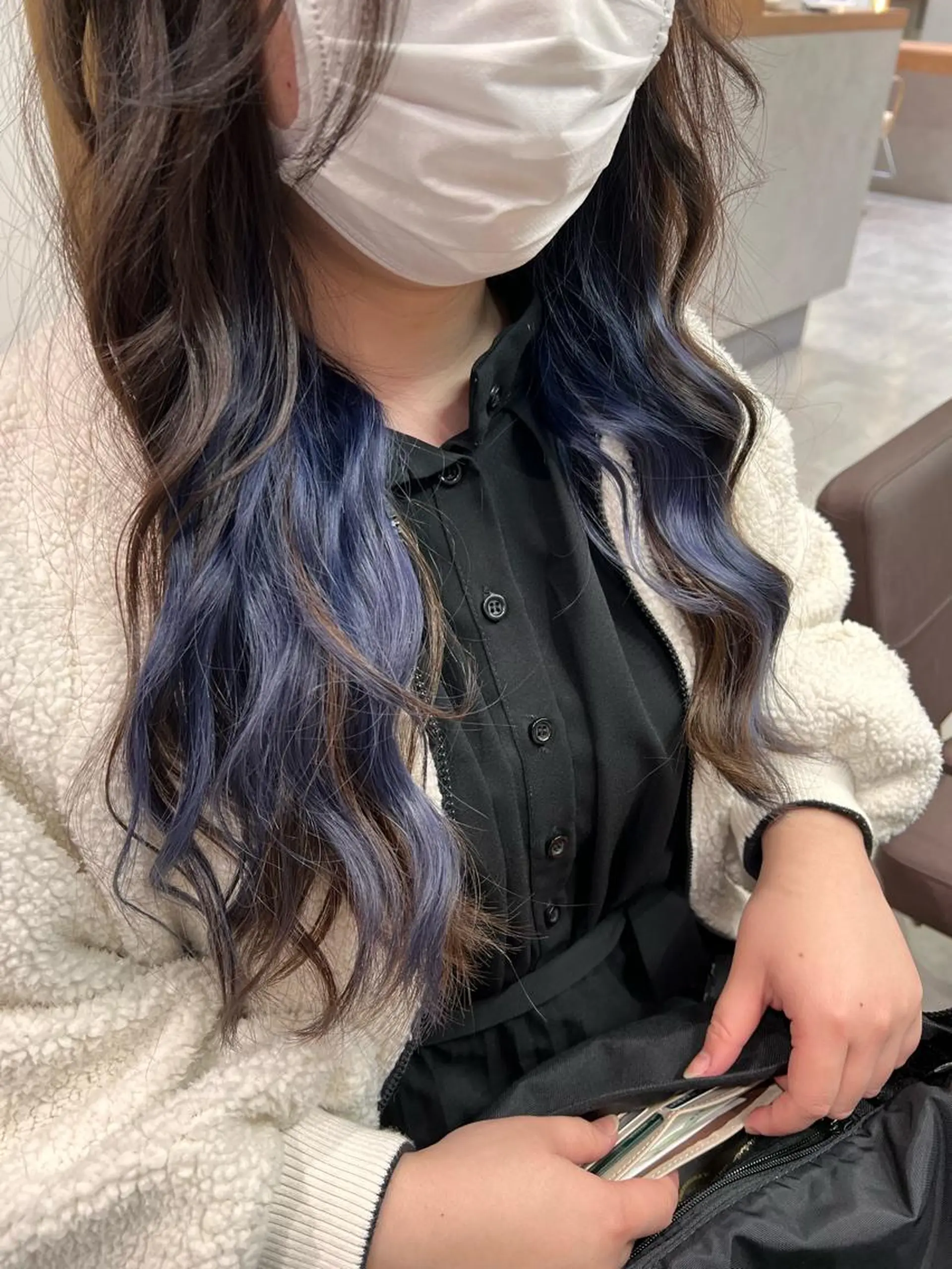 ロング カラー ヘアカラー トリートメント ヘッドスパ 一ノ瀬 蘭のヘアスタイル