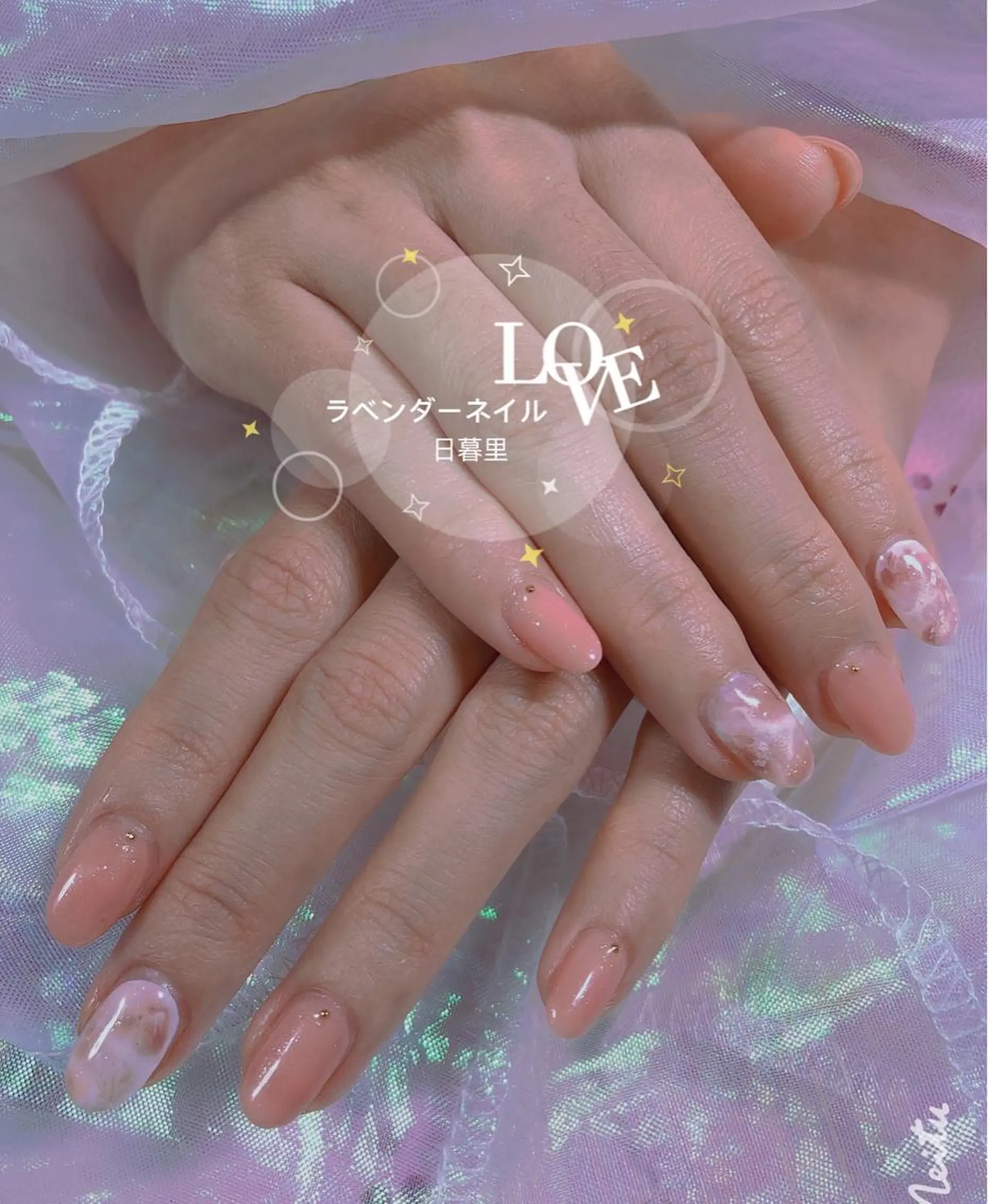ネイル ラベンダー💖日暮里 ルル💖ネイルのネイルデザイン