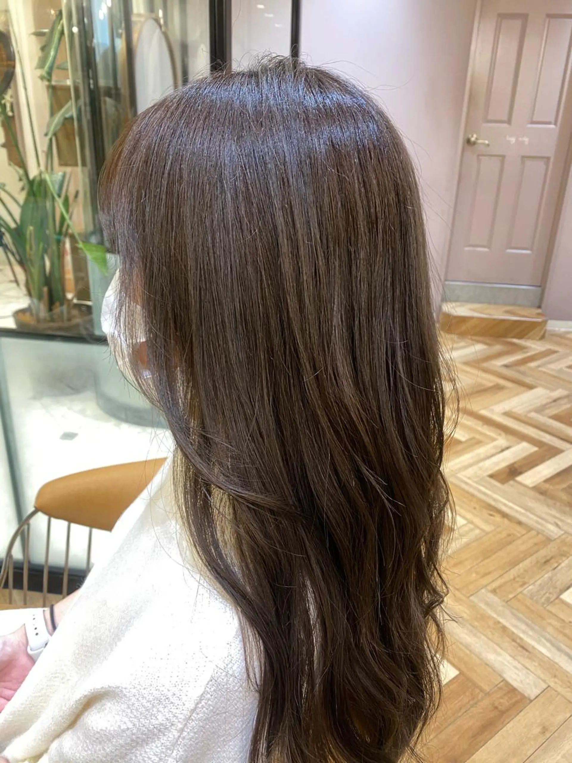 ロング カラー グレージュ カット ヘアカラー トリートメント 韓国ヘア♡おくれ毛♡ ボブ♡sayakaのヘアスタイル