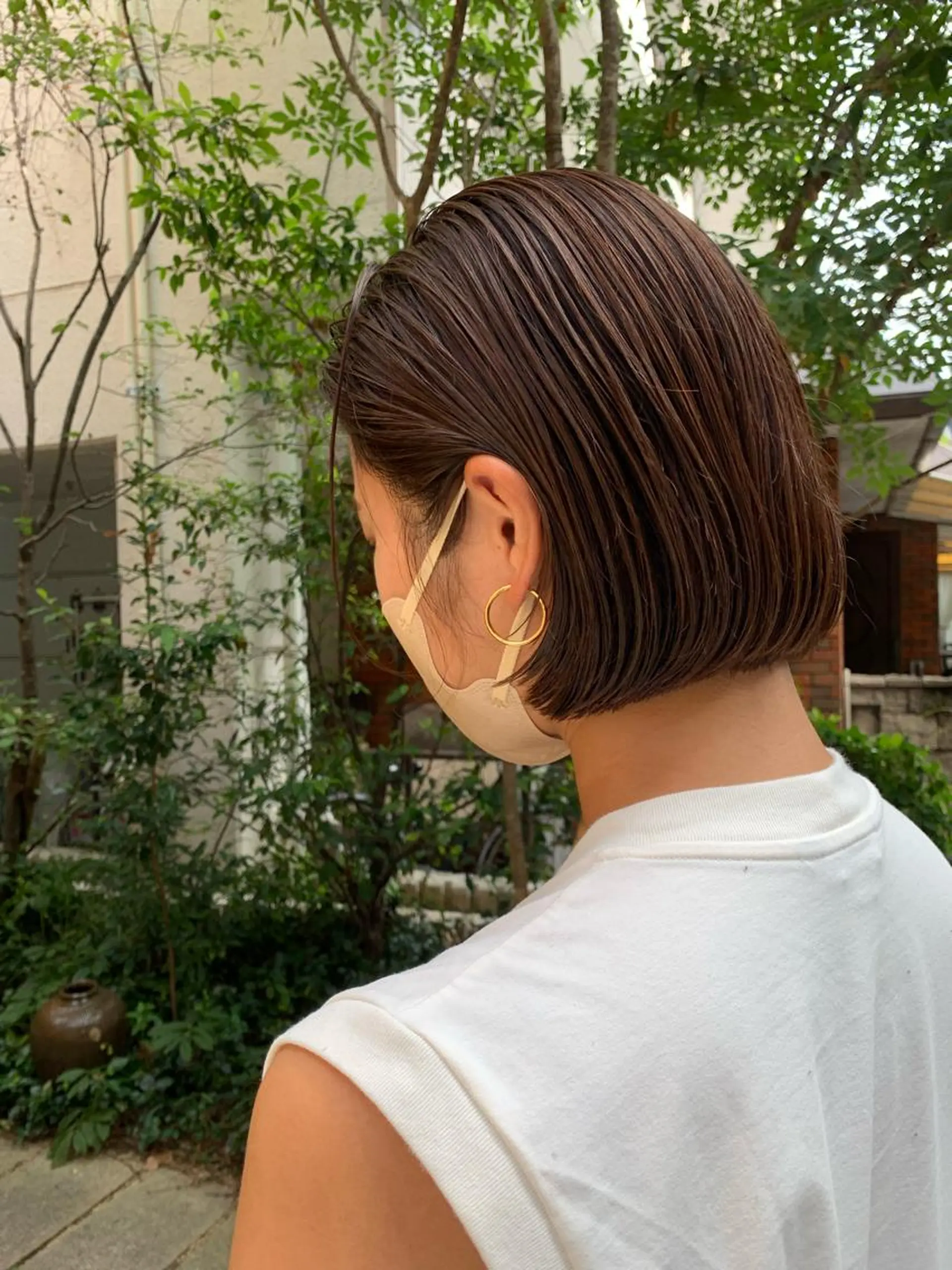 ショート カラー ブラウンカラー ボブ カット ヘアカラー トリートメント パーマ/ボブ/ 神戸/豊浦翔太のヘアスタイル