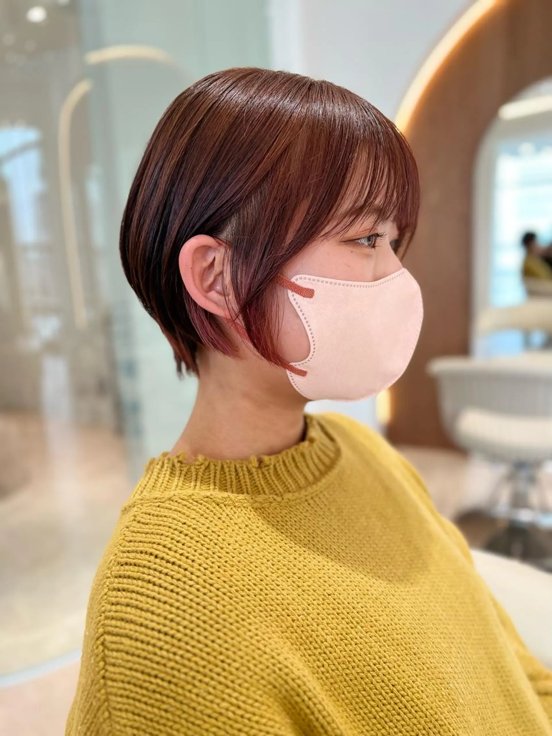 ショート カラー カット ヘアカラー トリートメント ヘアセット 韓国レイヤー🇰🇷 韓国研修◎渋谷カイトのヘアスタイル