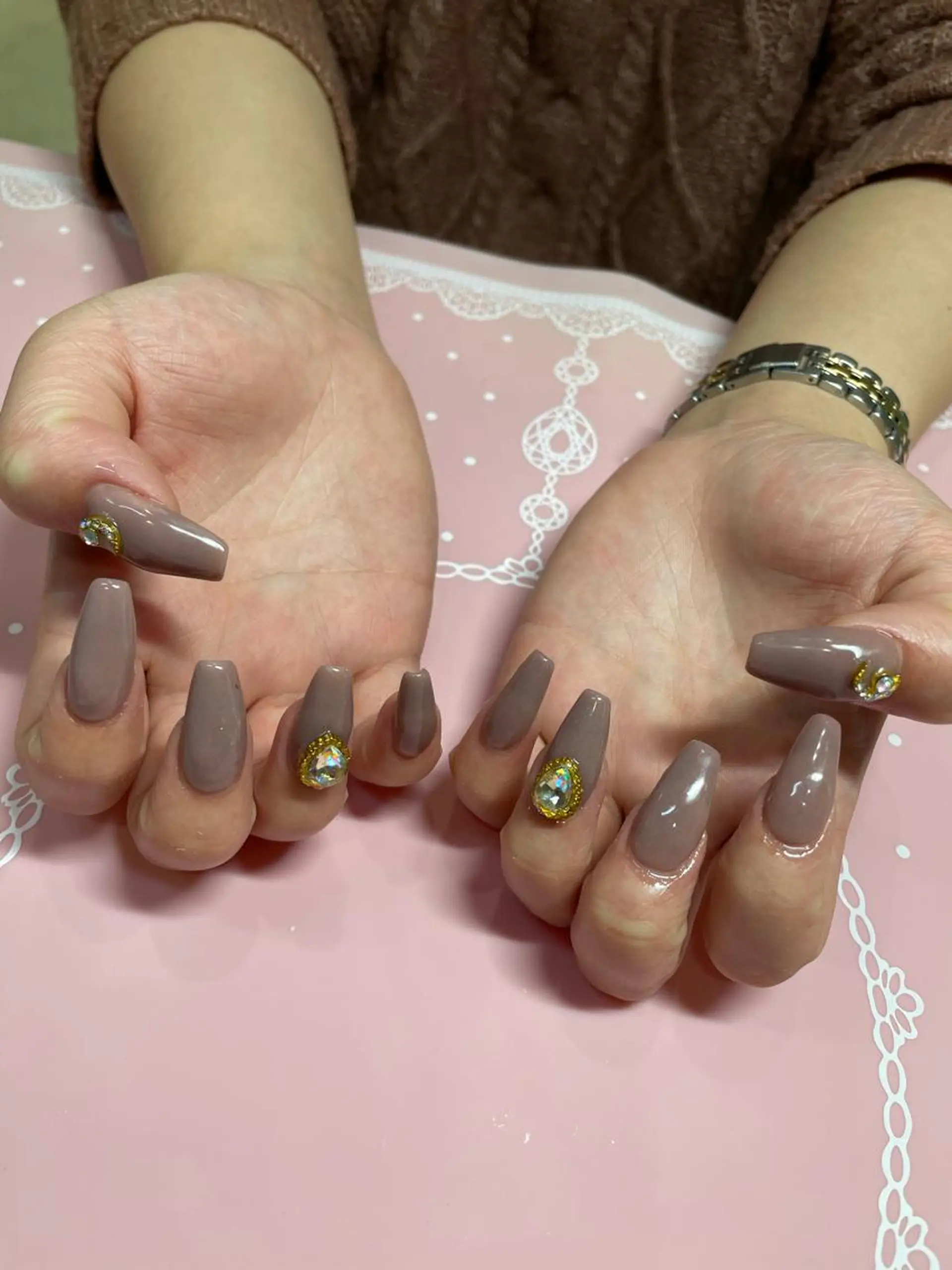 セミロング ネイル ハンドネイル 《LB》ラブリエ Nail&eyeのマツエク・マツパデザイン