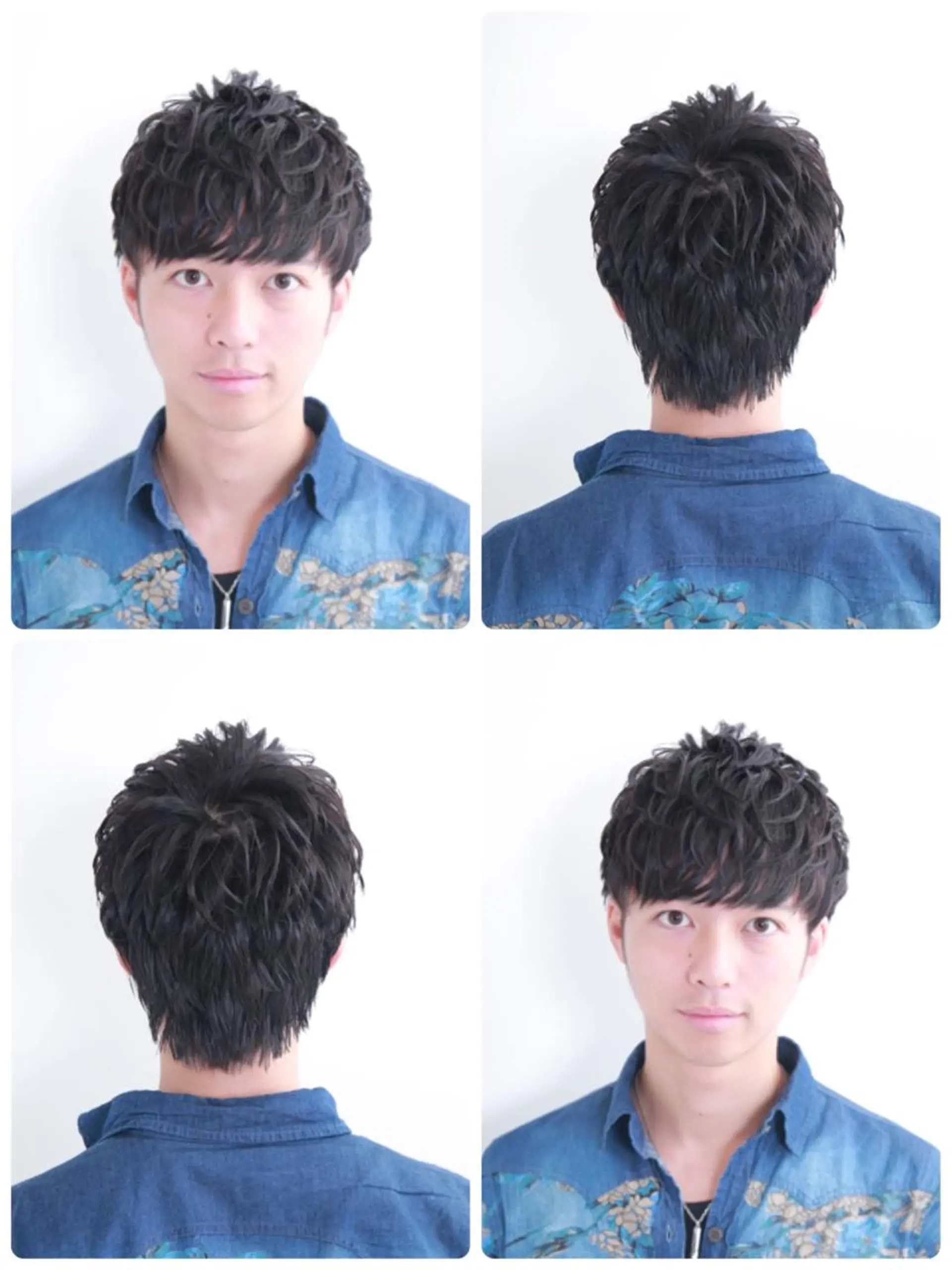 メンズ レイヤー／パーマ 西山賢志のヘアスタイル