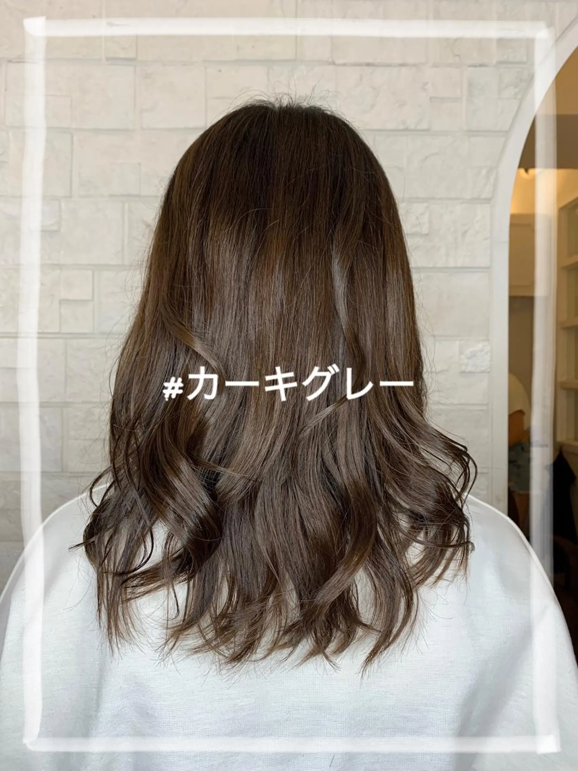 セミロング カラー 透明感カラー カット パーマ 杉山 蒼汰のヘアスタイル