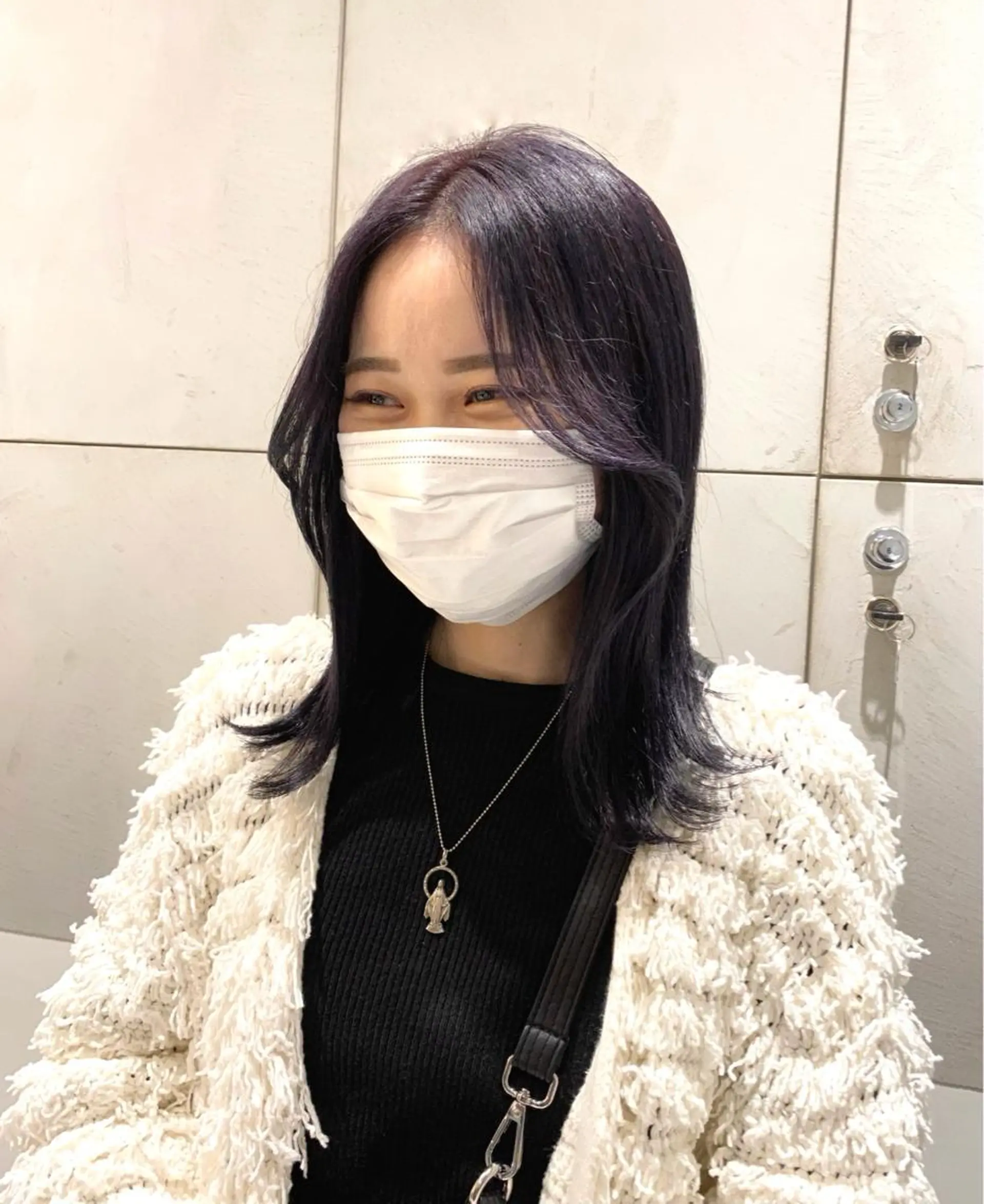 ミディアム カラー ブリーチ ラベンダーカラー ヘアカラー 艶感/ナチュラル 🩵amiのヘアスタイル