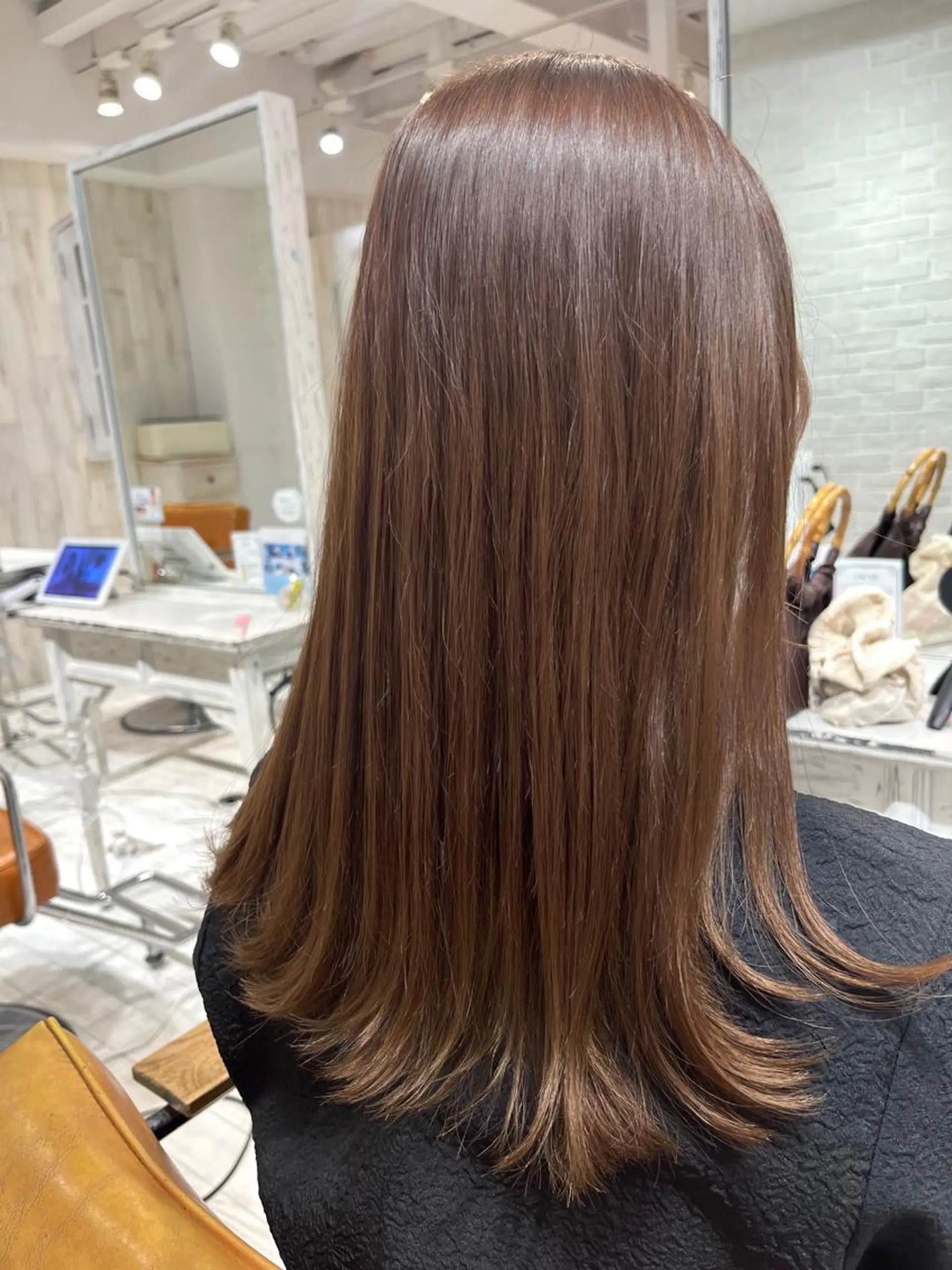 ロング カラー ベージュカラー ブラウンカラー ブラウンベージュ グレージュ モカブラウン 【韓国ヘア×透明感 カラー】笹谷 莉未のヘアスタイル