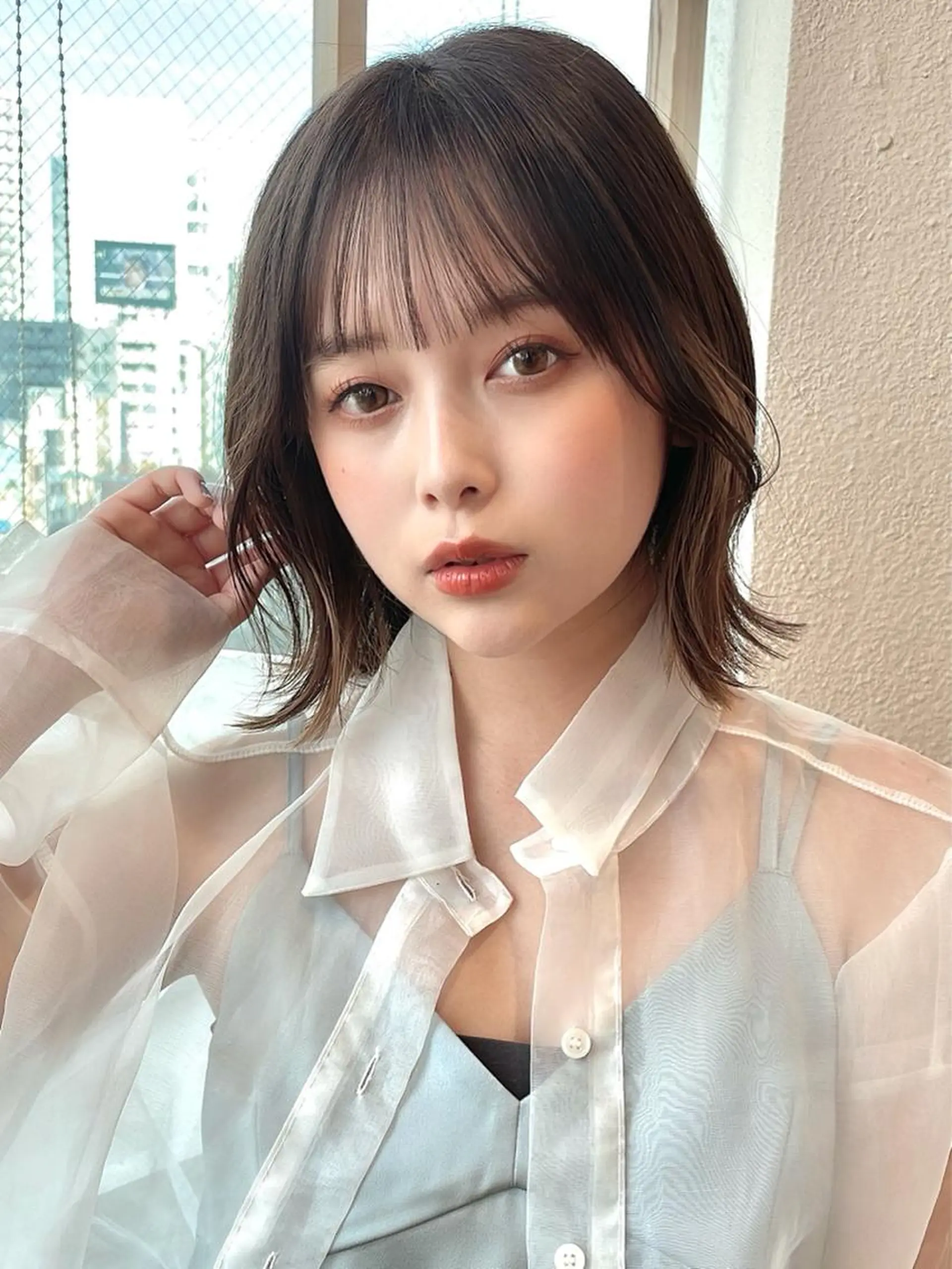 ミディアム ボブ くびれヘア 韓国風ヘア 市原 大翼のヘアスタイル