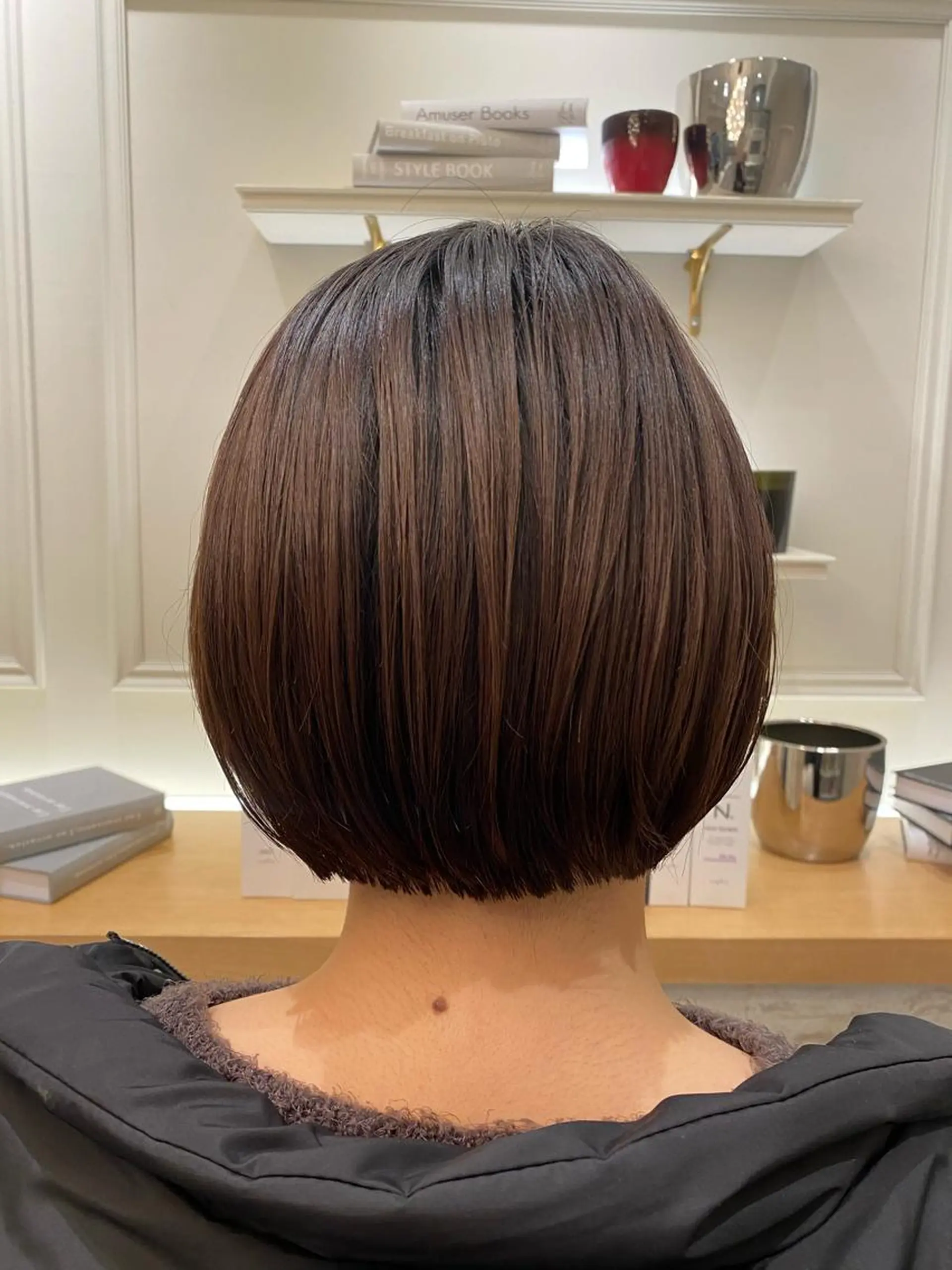 ショート ショートボブ 丸みショート ボブ ショートヘア グレージュ/透明感/ 韓国ヘア/RISAのヘアスタイル