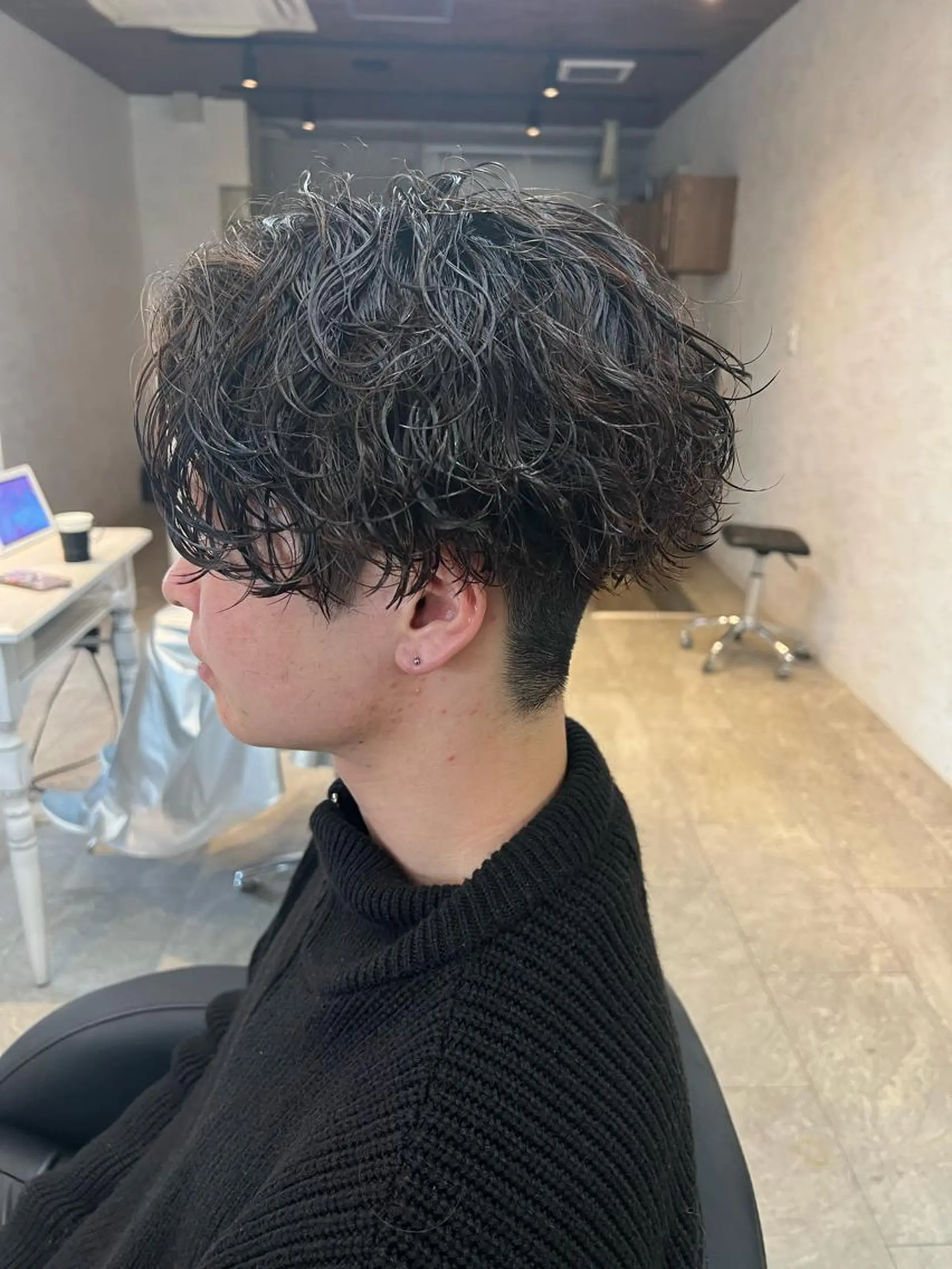 パーマ メンズ カット パーマ ⭕️メンズパーマ⭕️ 山口　裕太郎のヘアスタイル