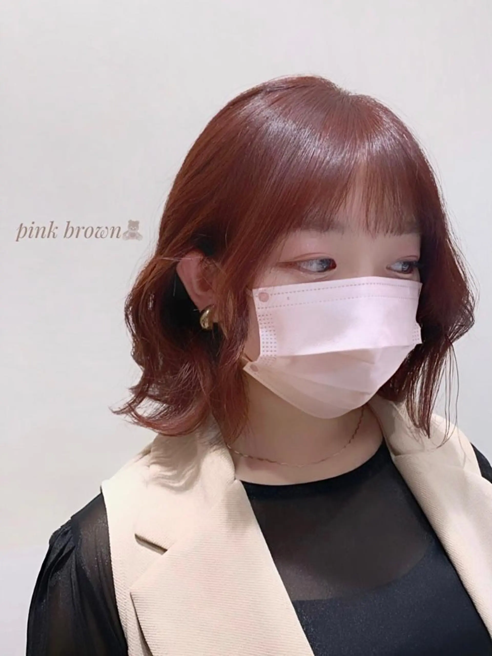 カラー ピンクカラー 韓国ヘア/レイヤー/ 顔まわり/りょーとのヘアスタイル