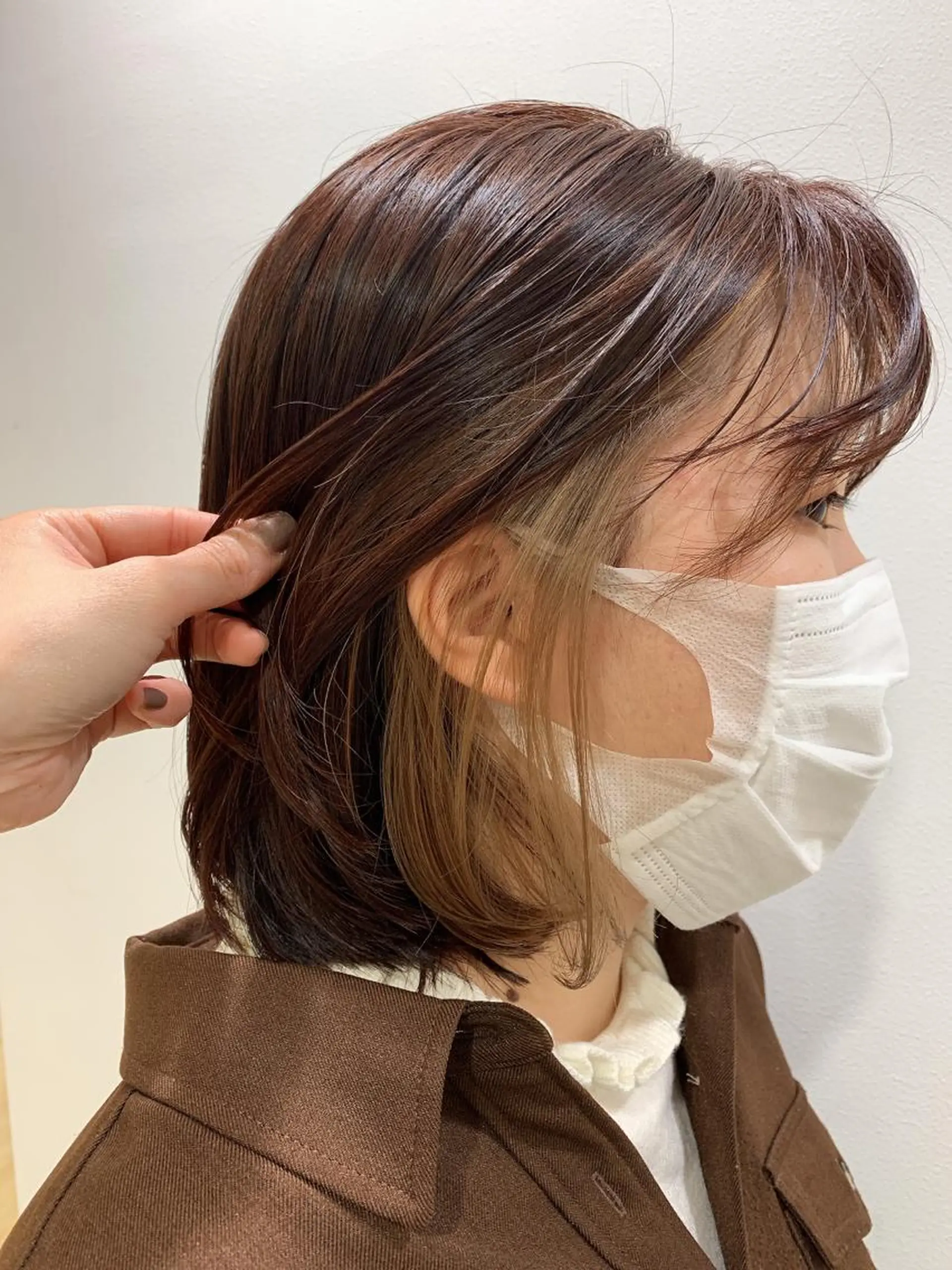 ミディアム エンドウ　ミノリ🤎 /半個室/レイヤーのヘアスタイル