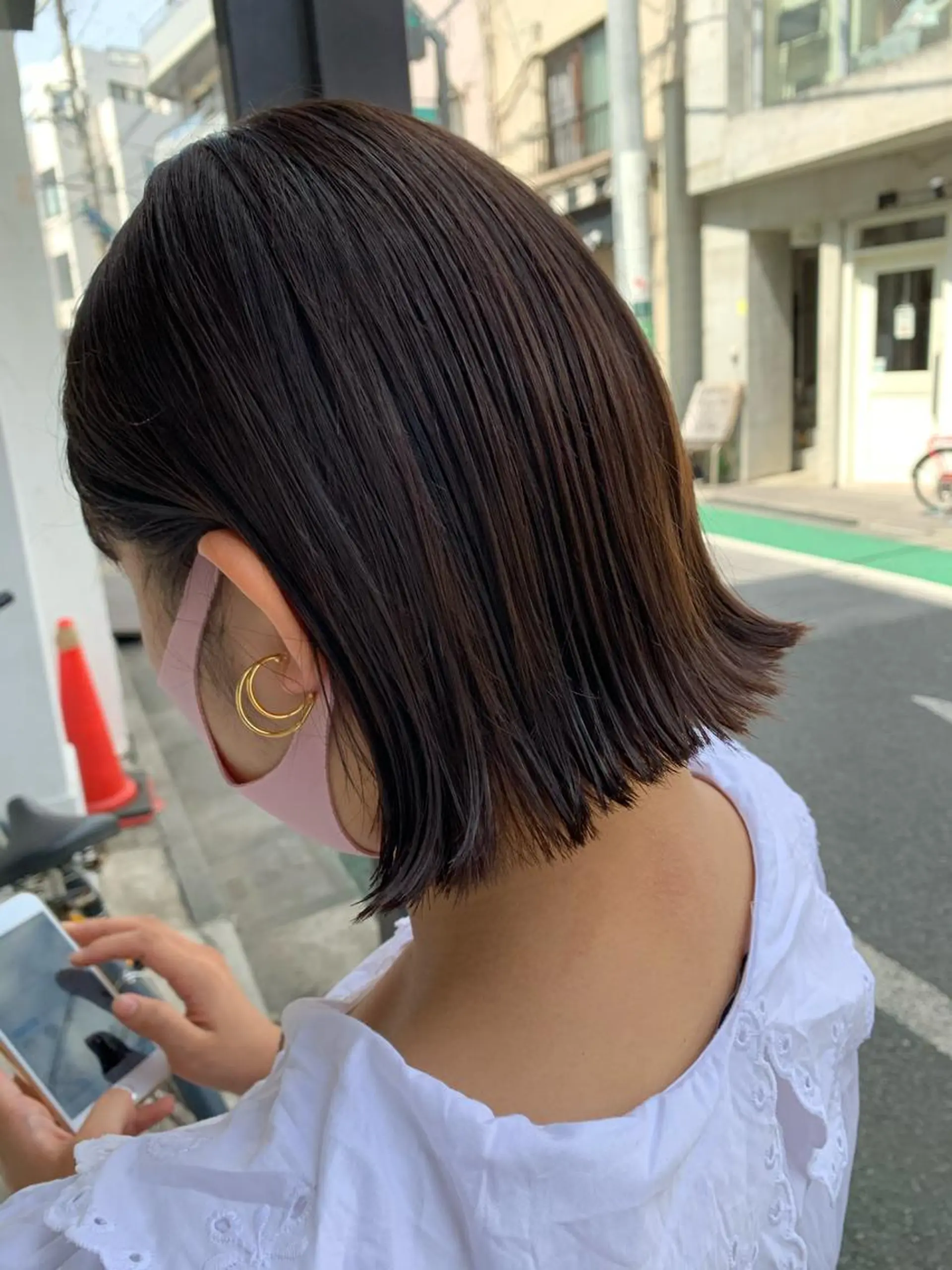 ショート カラー ボブ カット ヘアカラー トリートメント パーマ/透明感カラー /ボブ/吉田一生のヘアスタイル