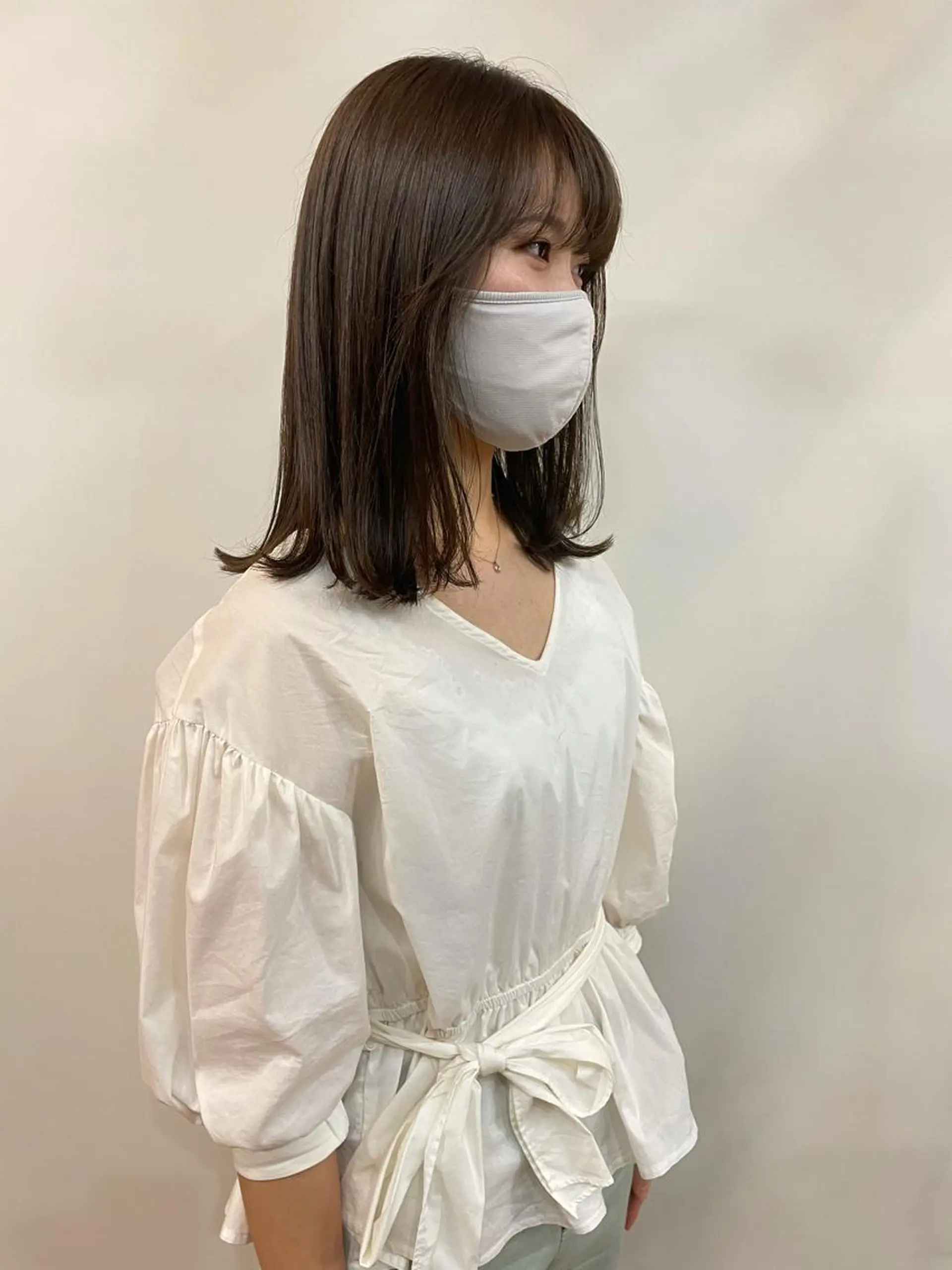 ミディアム カラー 田中 碧のヘアスタイル