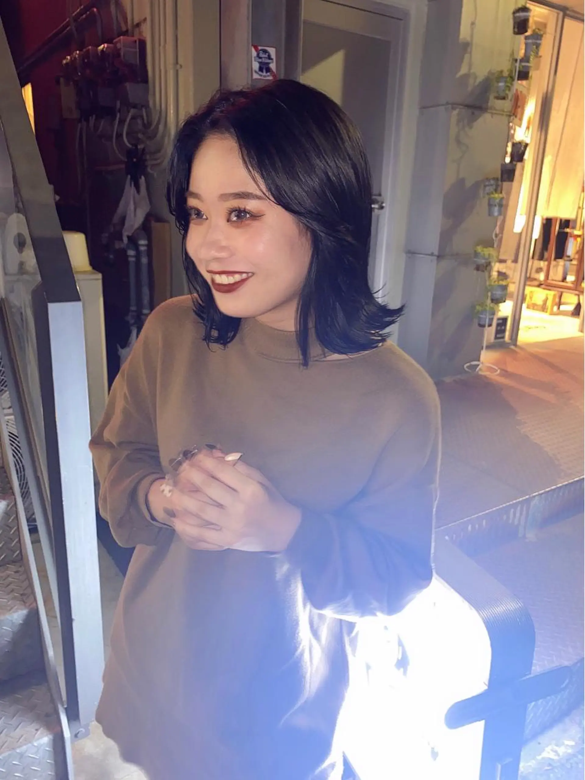 ミディアム カラー パーマ ヘアアレンジ メンズ キッズ ネイル マツエク・マツパ umu.［韓国ヘア /ダウンパーマ］のヘアスタイル